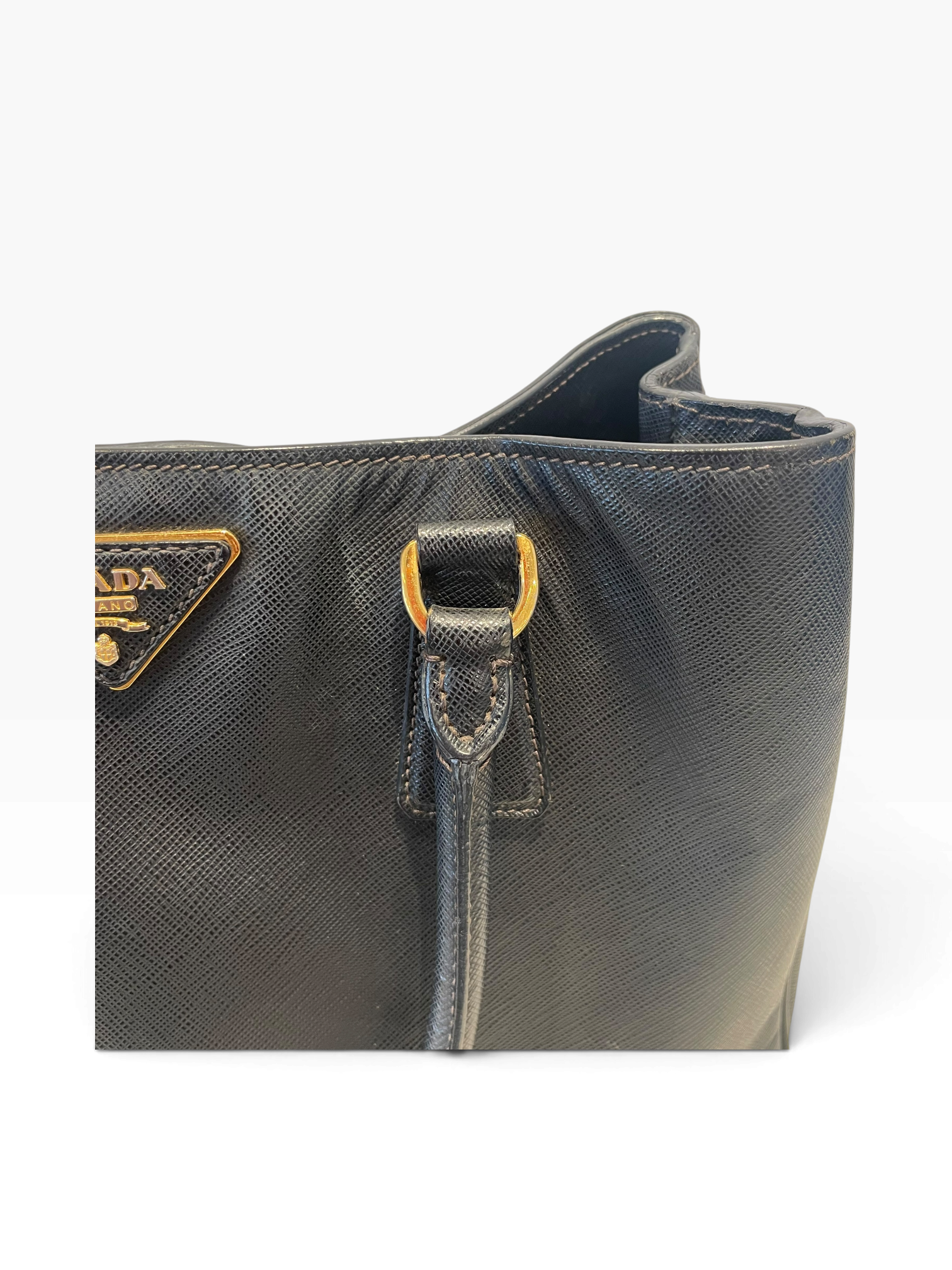 PRADA/Hand Bag/Leather/BLK/Galleria Saffiano view 17