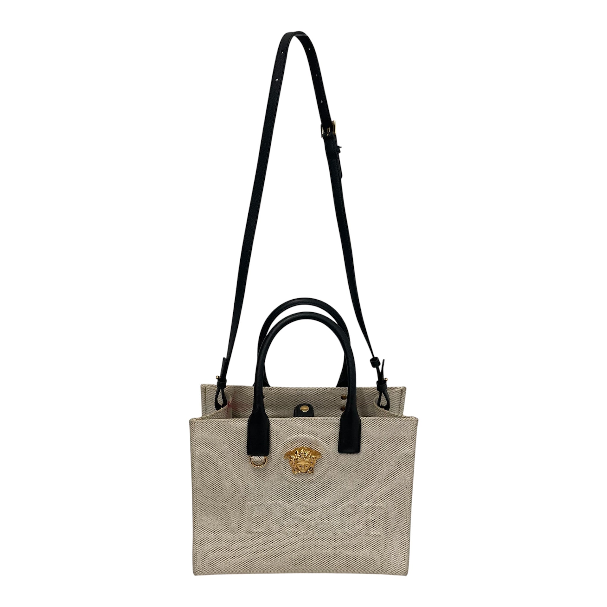 VERSACE/Hand Bag/CRM/gold logo view 1