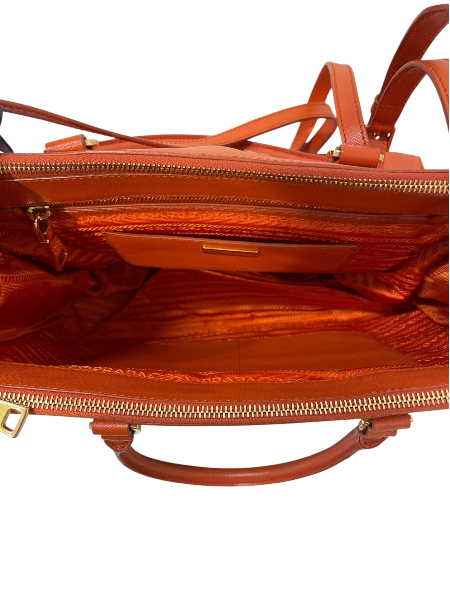 PRADA/Bag/Leather/Orange/BN2674 bicolor lux saffiano view 4