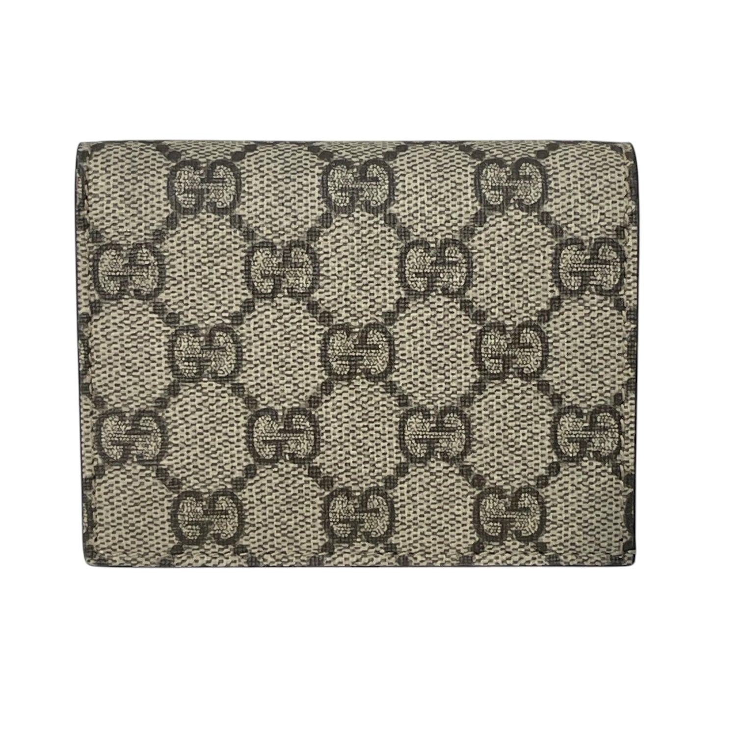GUCCI/Bifold Wallet/Monogram/Leather/GRY/M's/ view 1