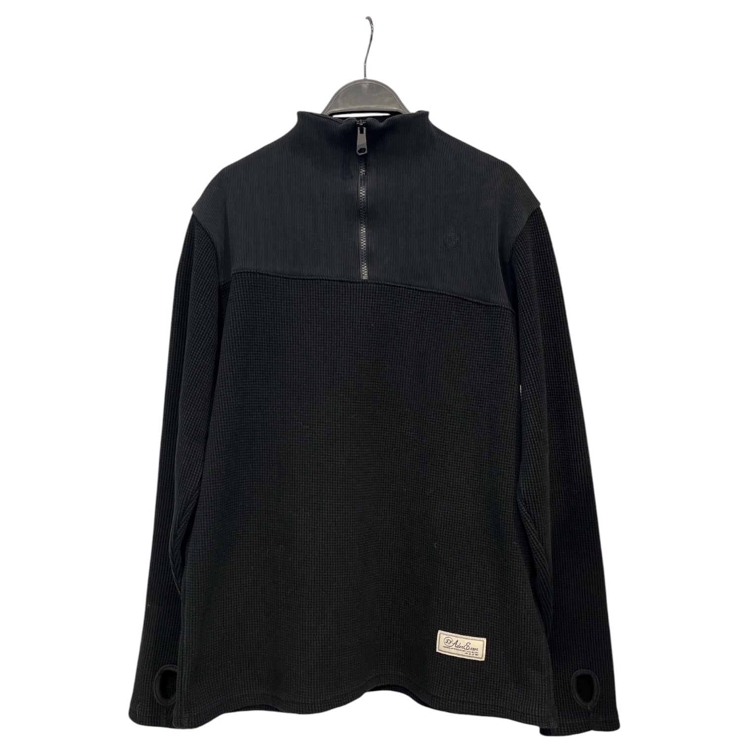 ADER ERROR/Sweatshirt/1/Cotton/BLK/THERMAL QUARTERZIP view 1