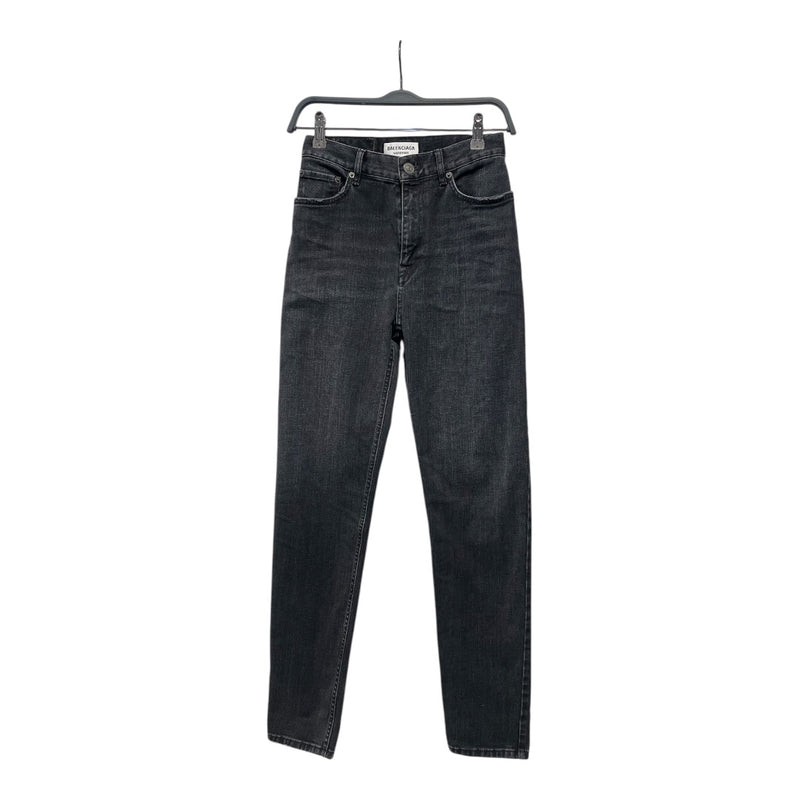 BALENCIAGA/Straight Pants/25/Denim/BLK/BLK STRAIGHT CUT DENIM