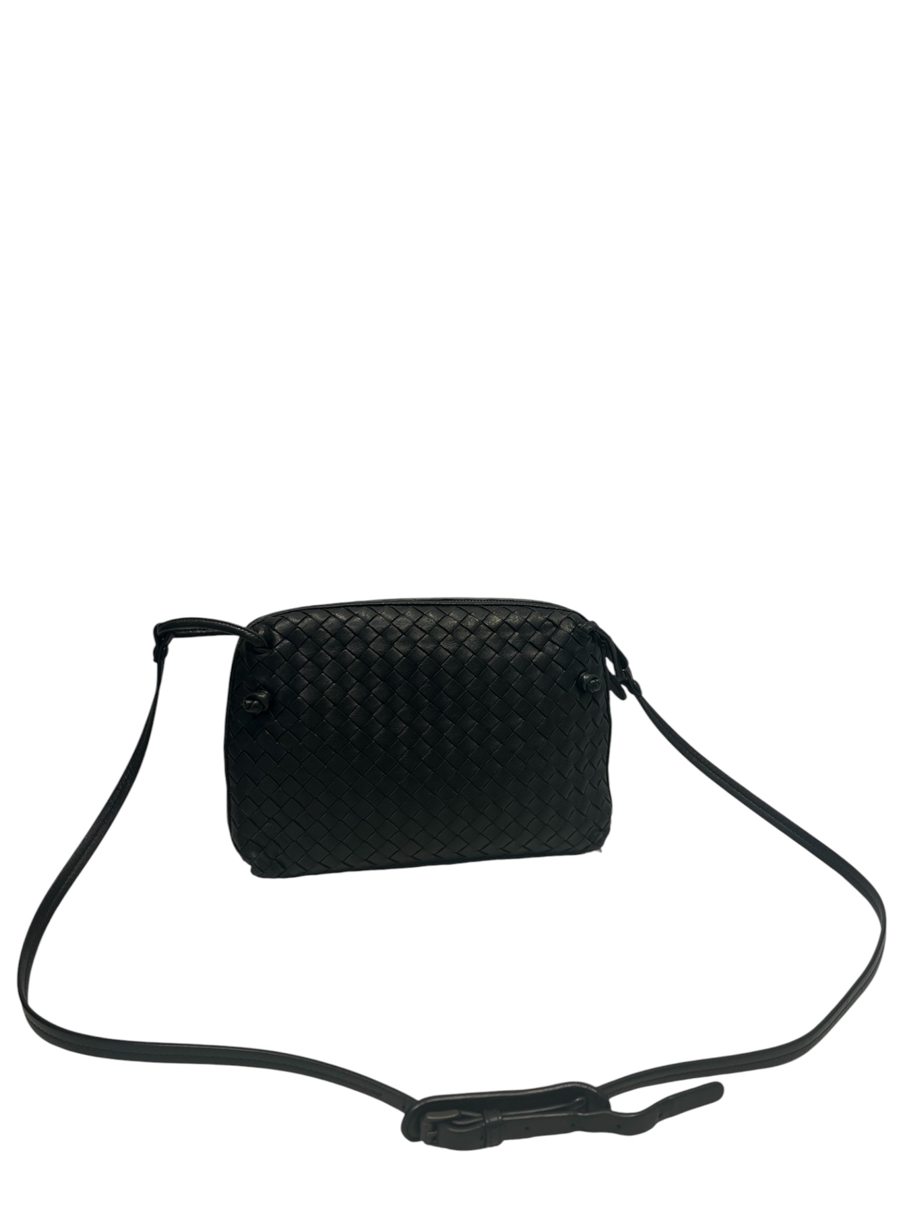 BOTTEGA VENETA/Cross Body Bag/Leather/BLK/WOVEN LEATHER CROSSBODY view 3