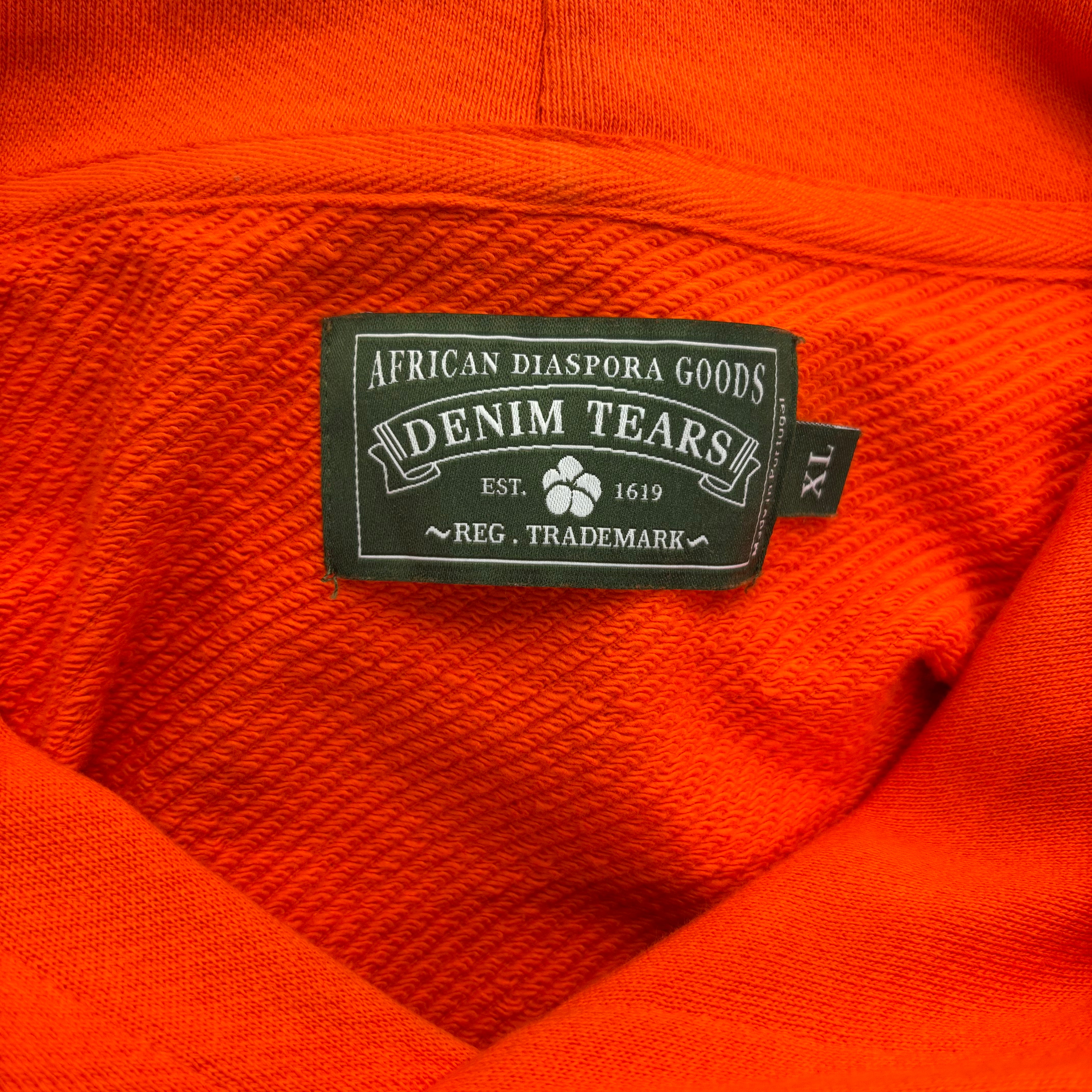 DENIM TEARS/Hoodie/XL/Monogram/Cotton/ORN/ view 3