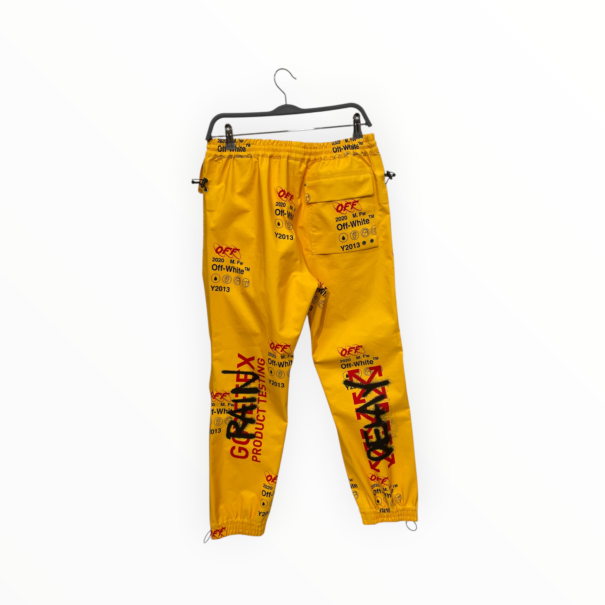 OFF-WHITE/Pants/M/Polyester/YEL/All Over Print/Industrial Gore-Tex Track view 2