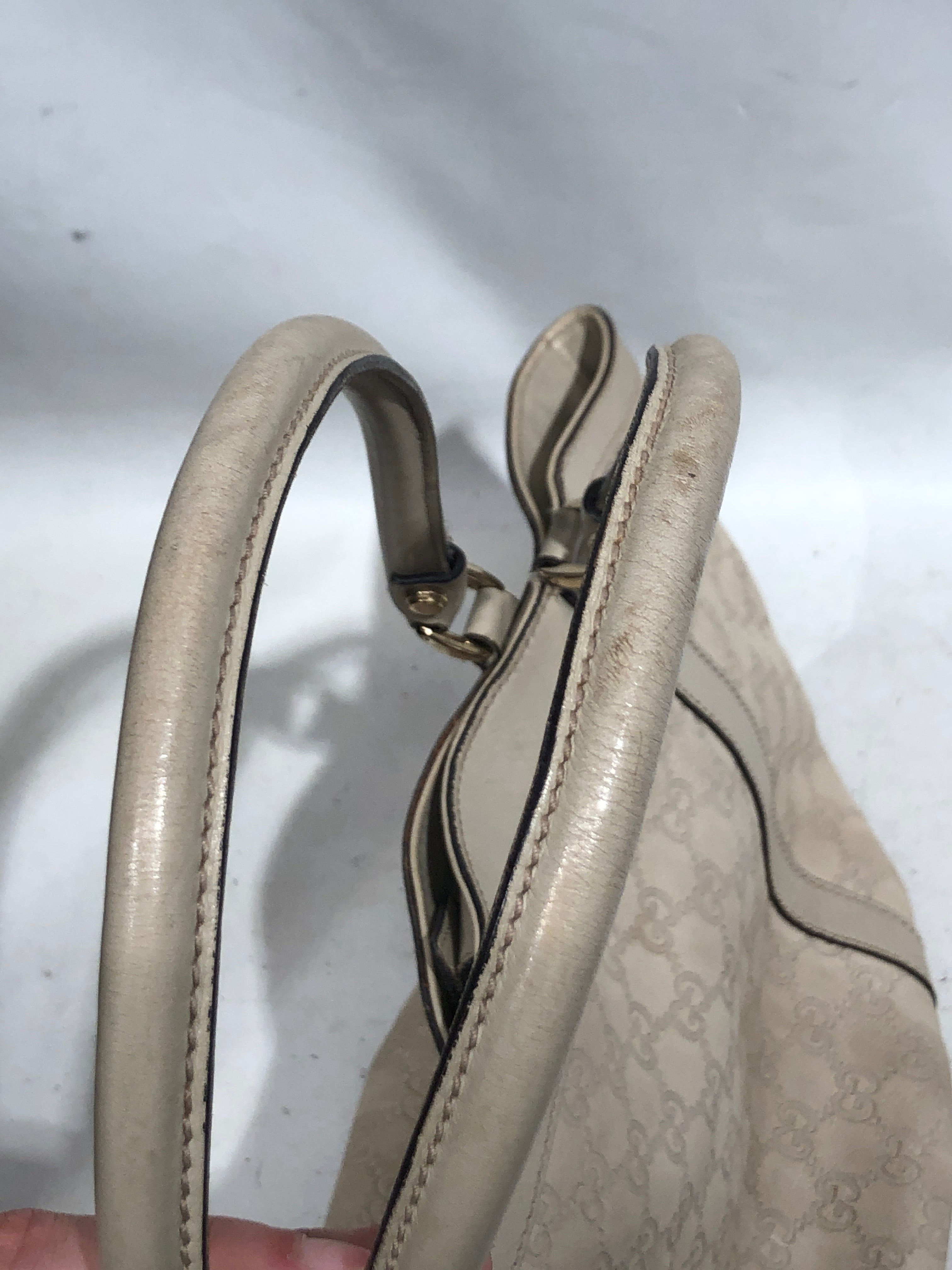 GUCCI/Tote Bag/Monogram/Leather/GRY/ABBY view 3
