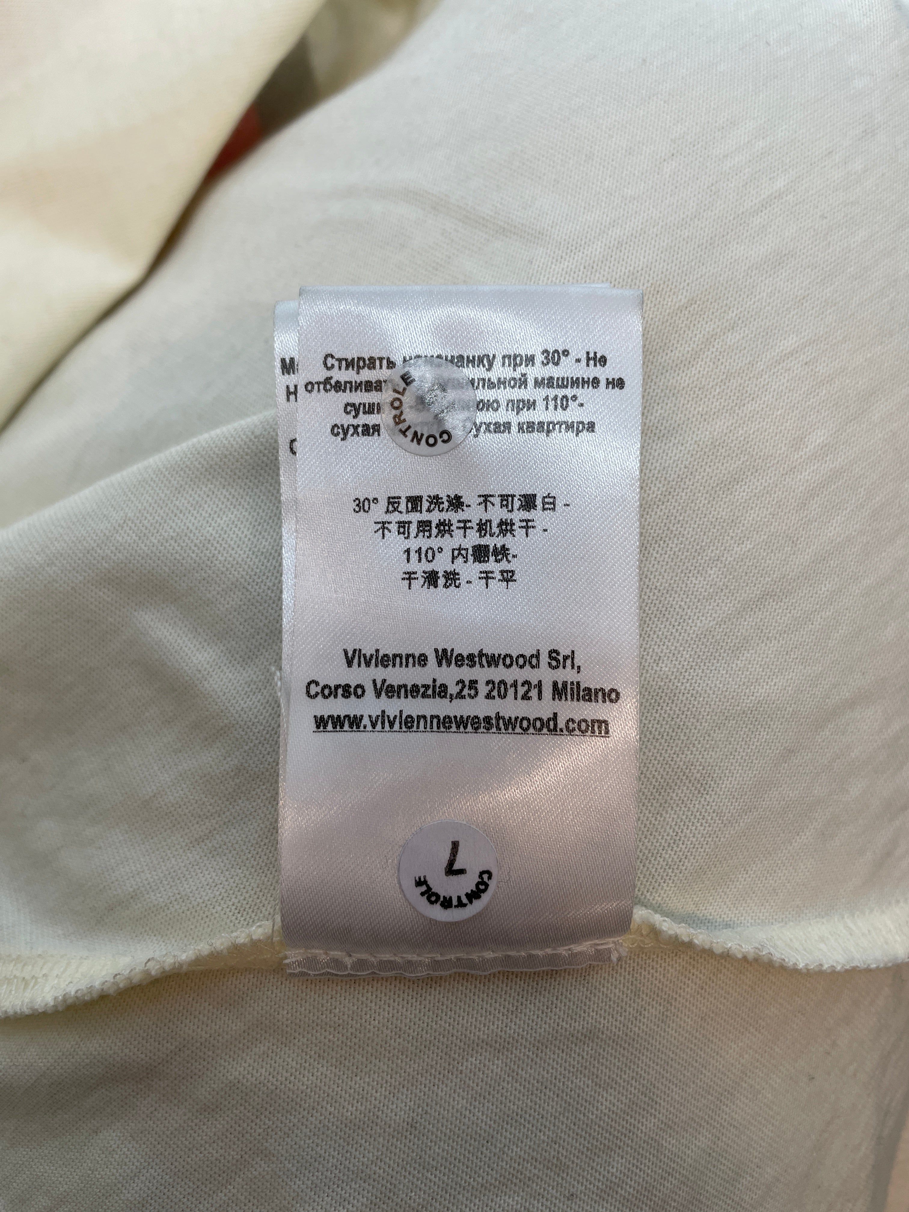 Vivienne Westwood/T-Shirt/S/Cotton/CRM/96 SWITCHBOX TEE view 7