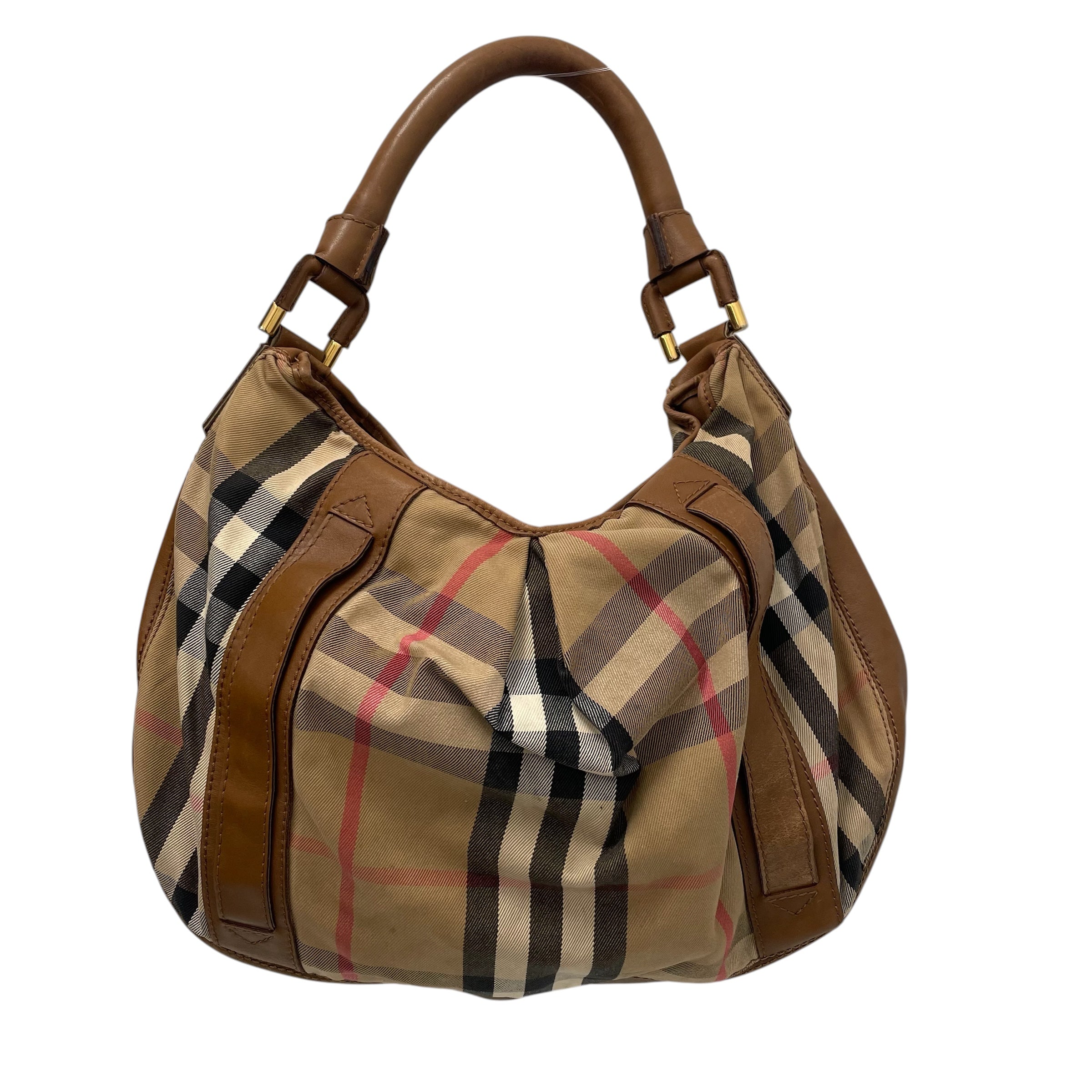 BURBERRY/Hand Bag/Plaid/Leather/CML/HOBO STYLE view 1