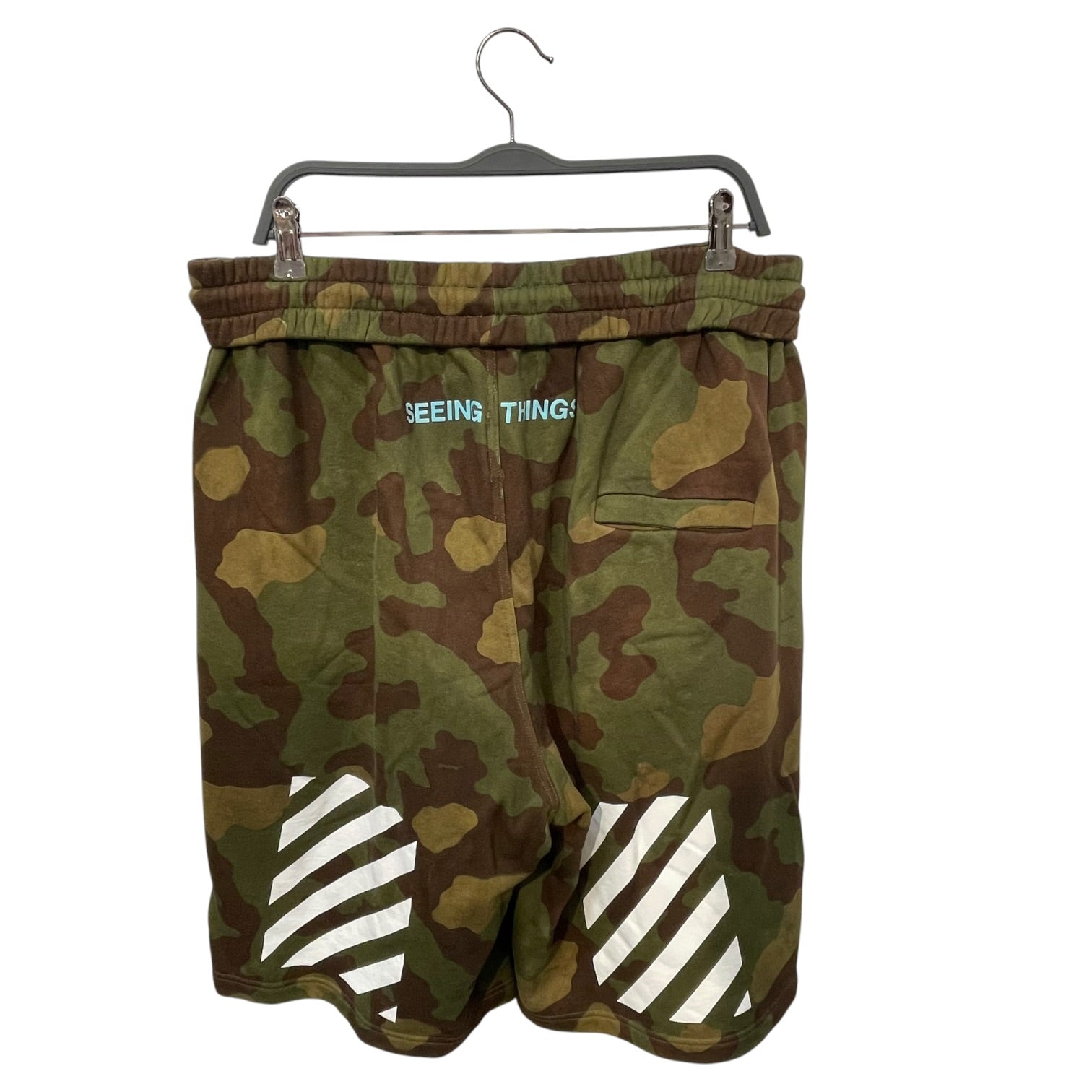 OFF-WHITE/Shorts/L/Cotton/GRN/Joggers/Camouflage/'seeing things' sweat shorts view 2