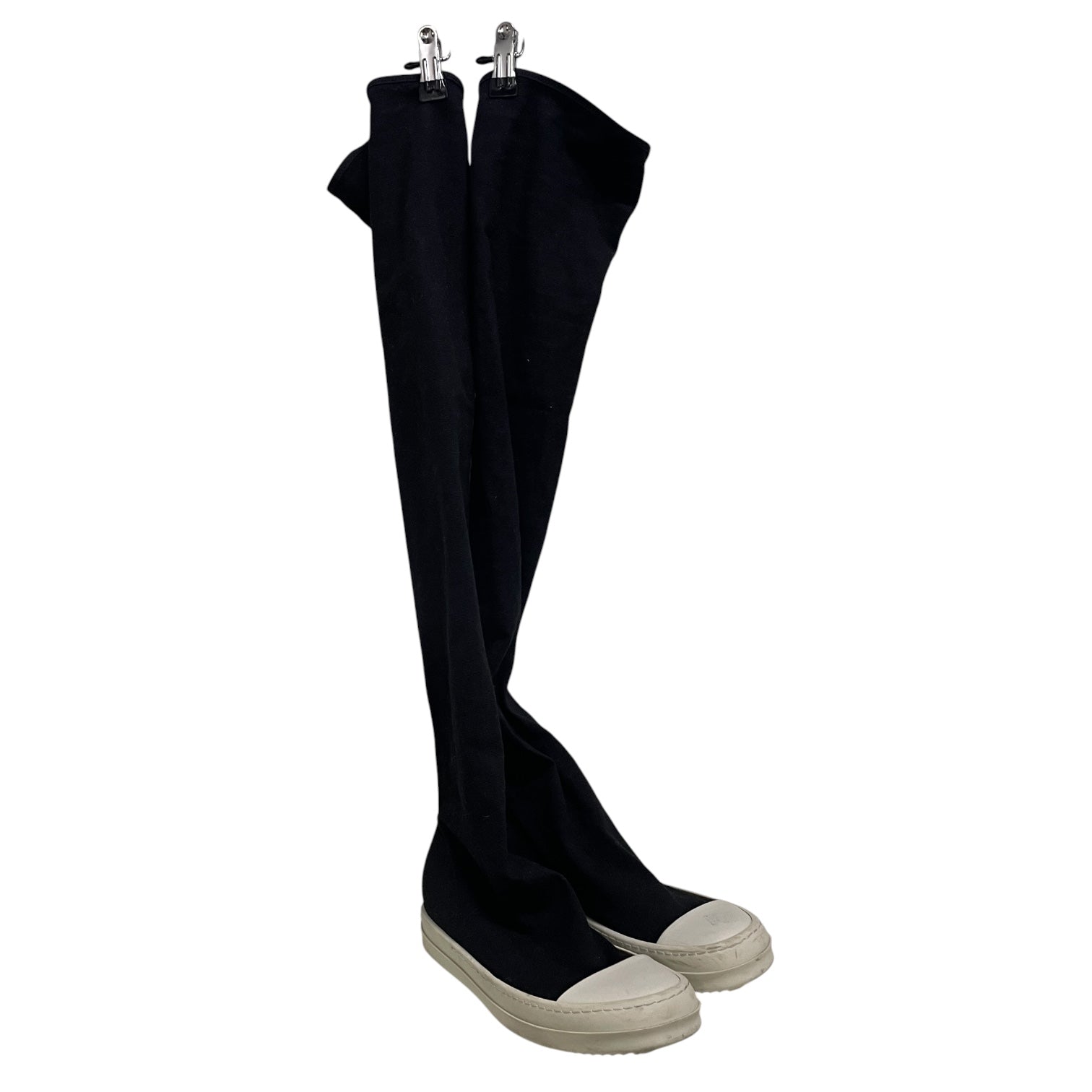 RICK OWENS DRKSHDW/Hi-Sneakers/US 9/Cotton/BLK/KNEE HIGH COTTON view 1