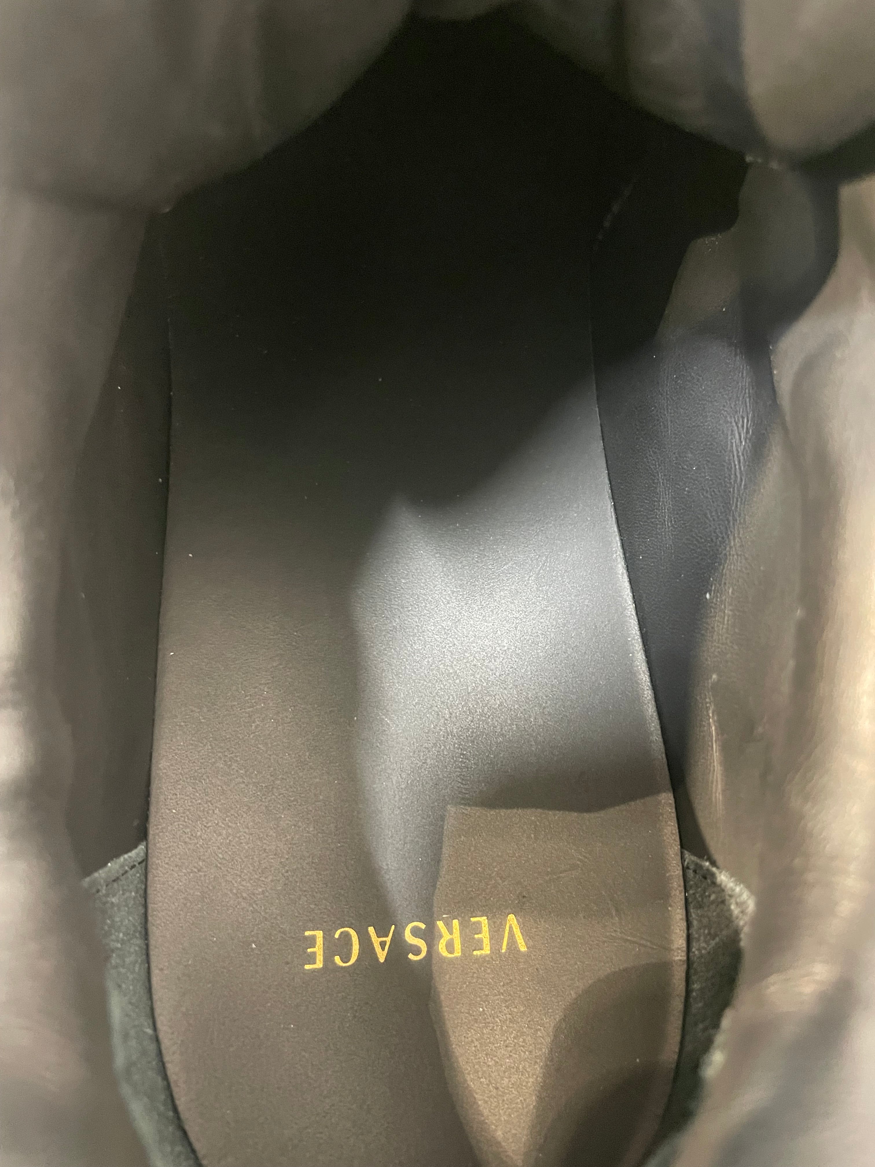 VERSACE/Low-Sneakers/EU 47.5/Leather/BLK/ODIESSA view 4