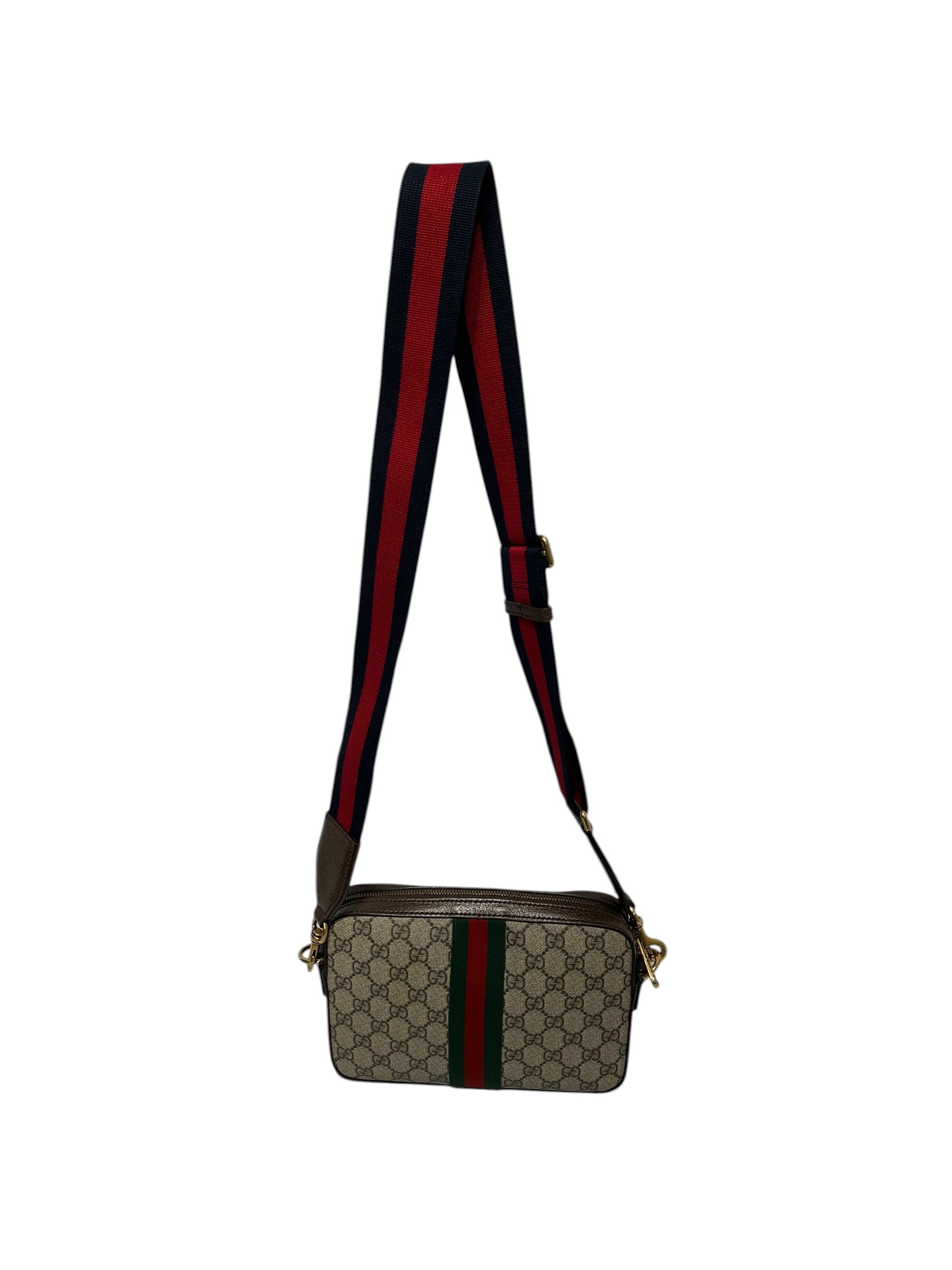GUCCI/Cross Body Bag/All Over Print/Leather/KHK/Ophidia crossbody view 3