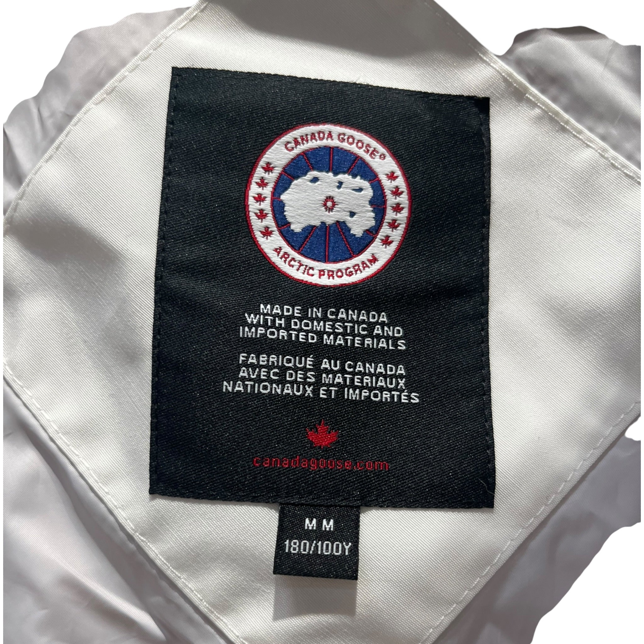 CANADA GOOSE/Jacket/M/WHT/WHITE JACKET GREY STRIPES view 3