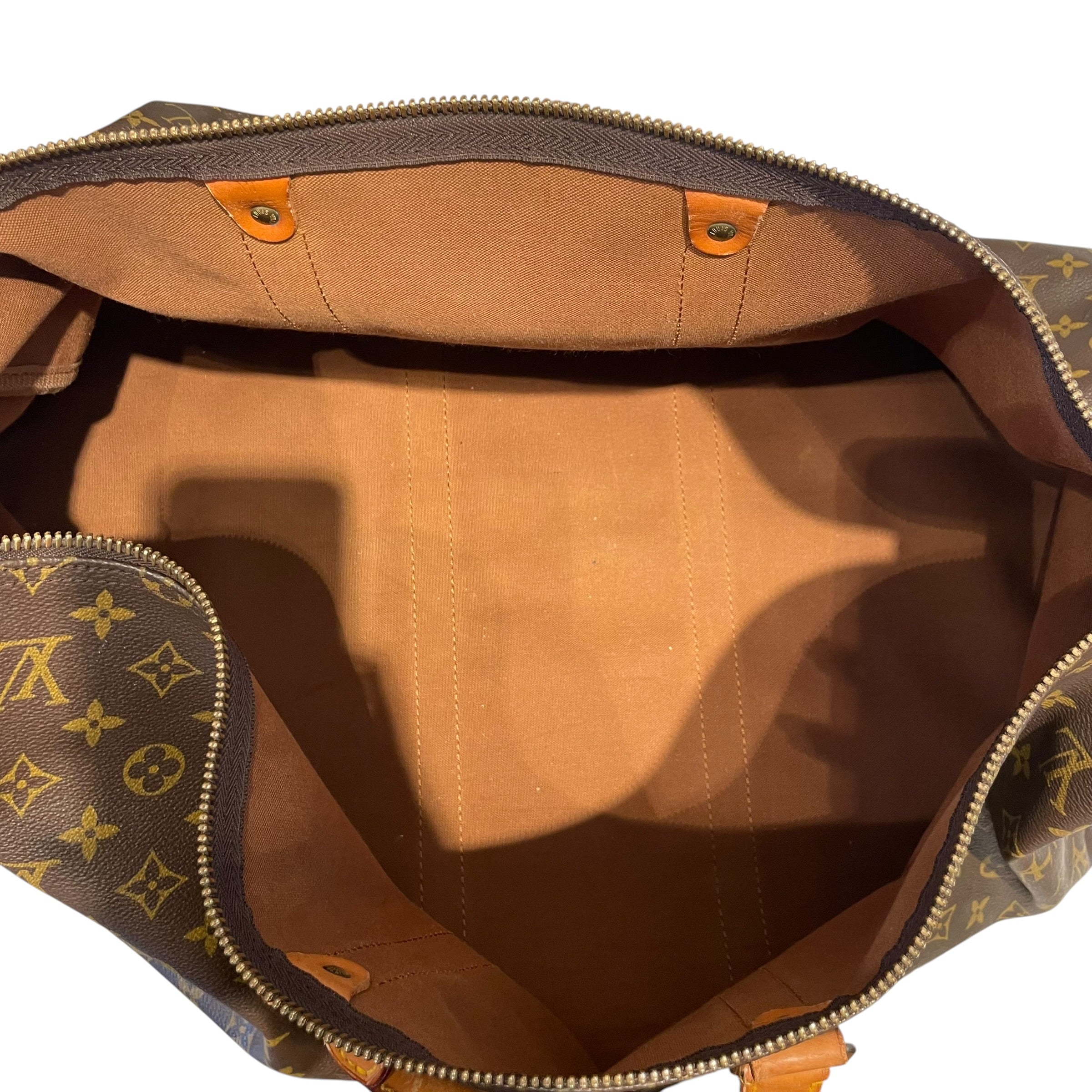 LOUIS VUITTON/Luggage/Monogram/Leather/BRW/Keepall 50 Duffle Bag view 3