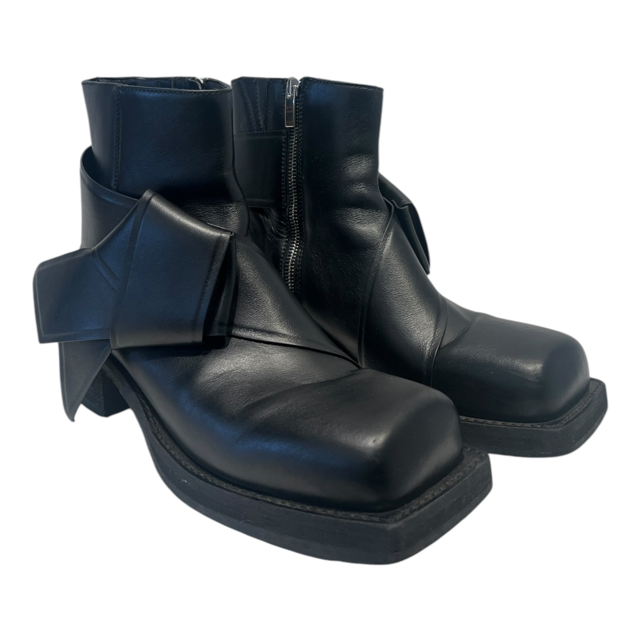 Acne Studios/Boots/EU 38/Leather/BLK/KNOT DETAIL ANKLE BOOT view 1