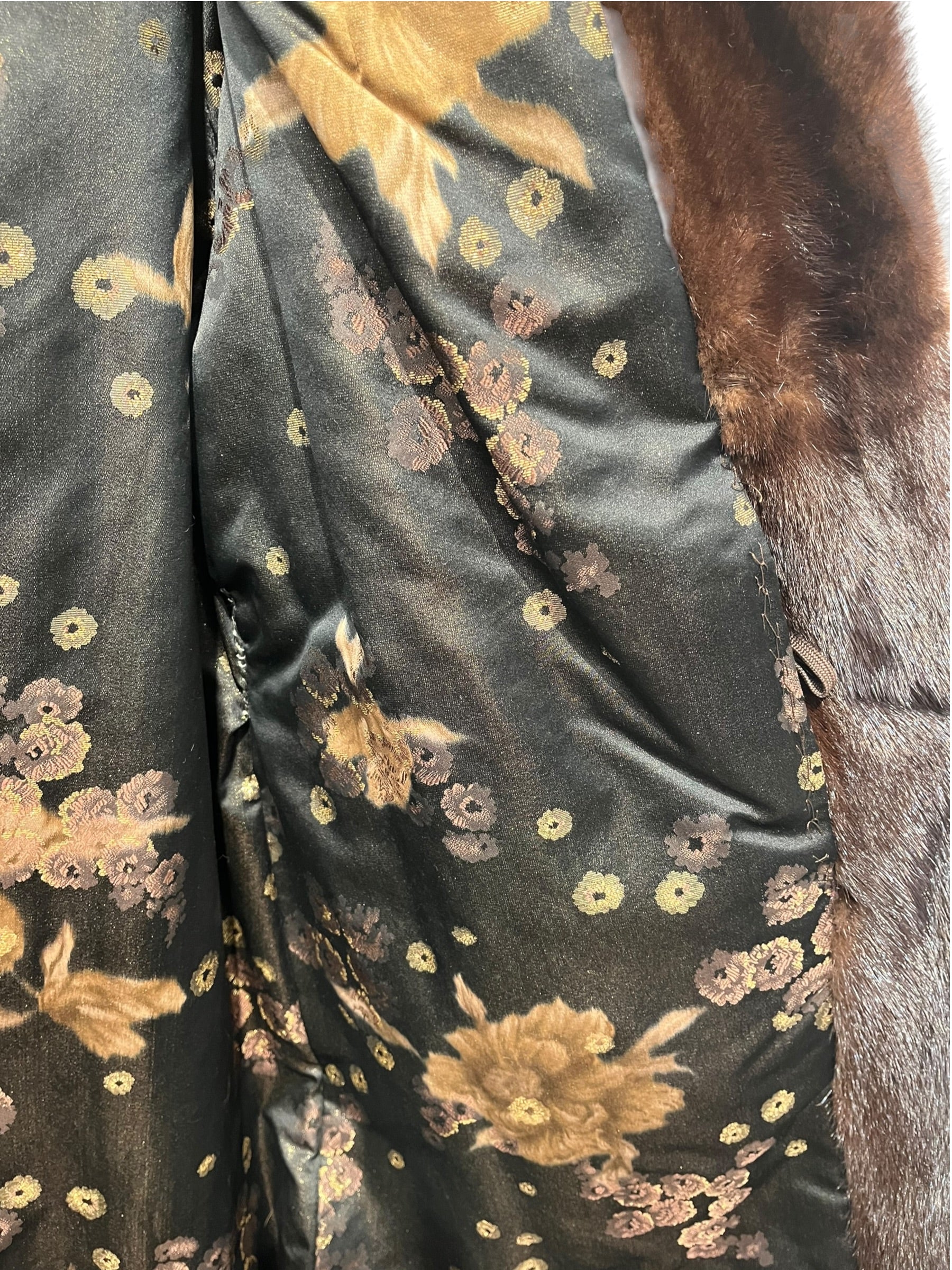 Vintage/Coat/M/Fur/BRW/MINK FUR/ 2 LARGE BUTTONS view 4