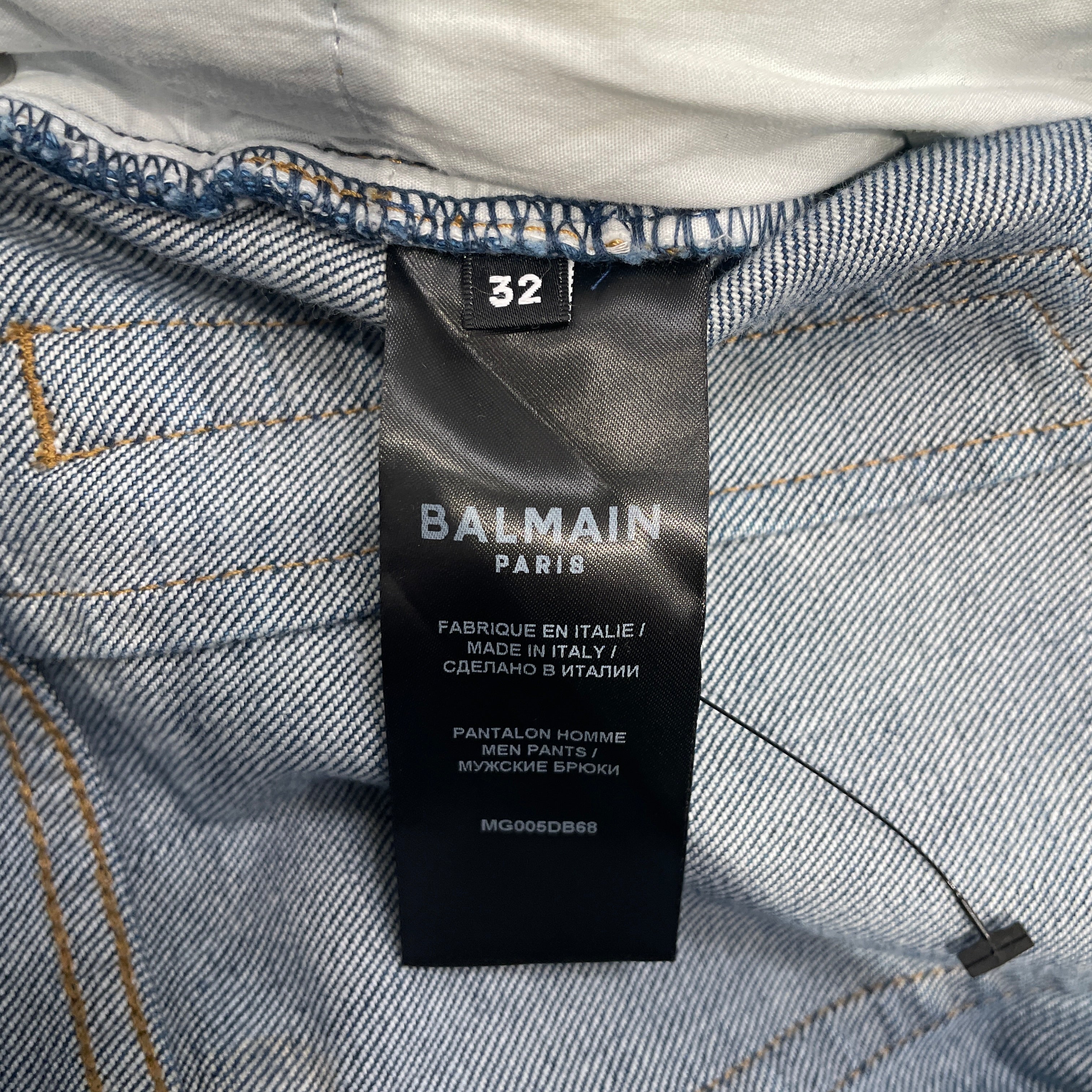 BALMAIN/Skinny Pants/32/Denim/IDG/CLASSIC BIKER view 4