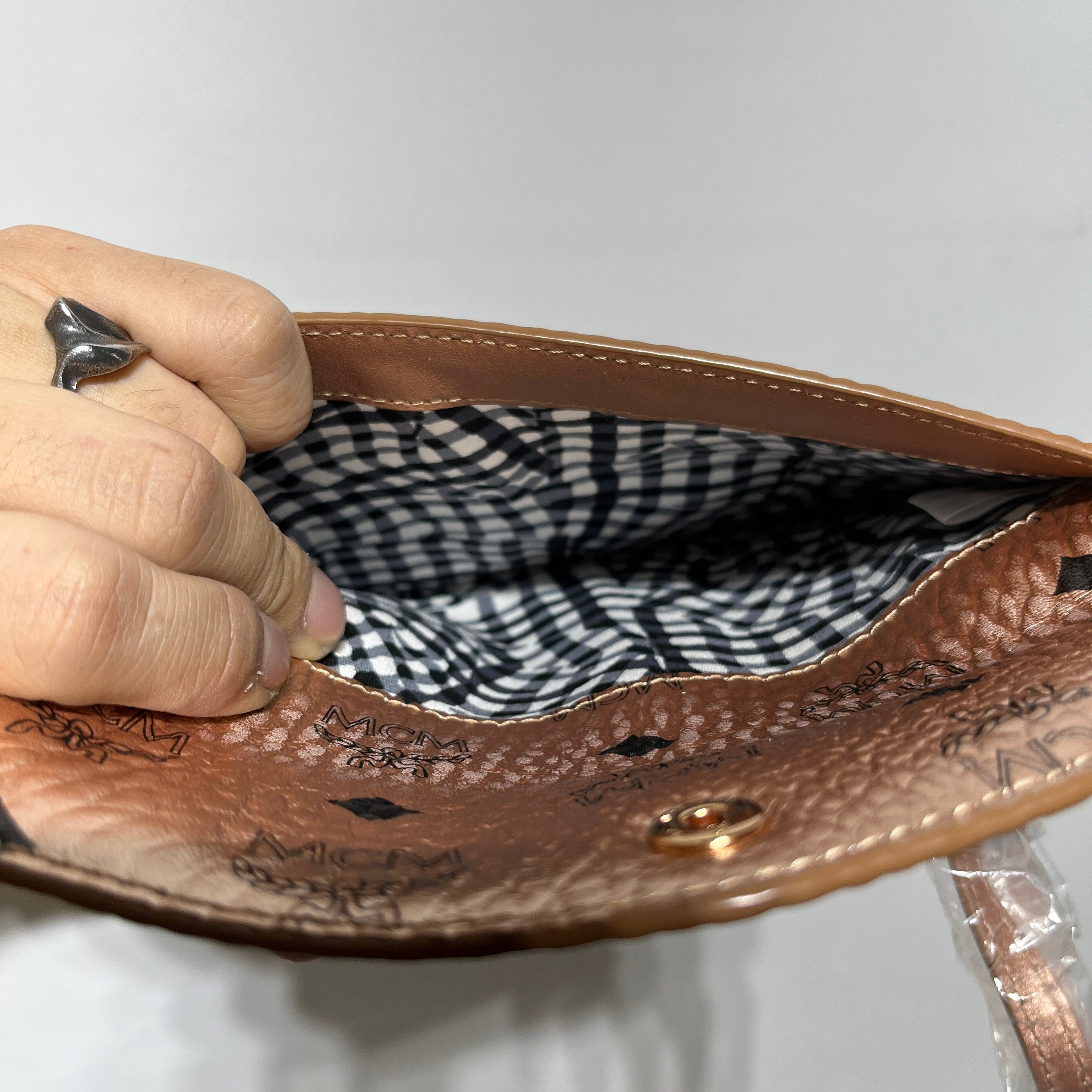 MCM/Clutch Bag/Monogram/Leather/PNK/ROSE GOLD view 5