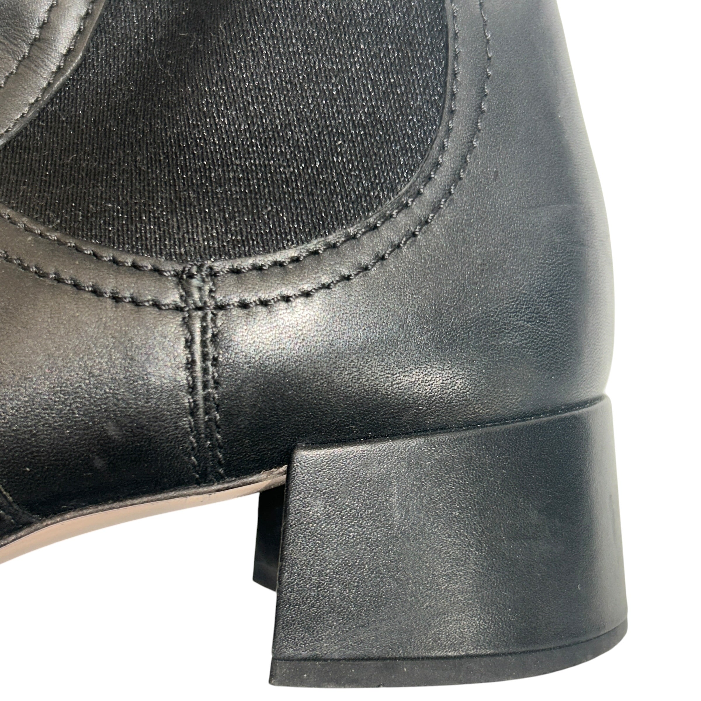 MIU MIU/Pull-On Boots/US 5.5/Leather/BLK/Crystal Embellished Boots view 9