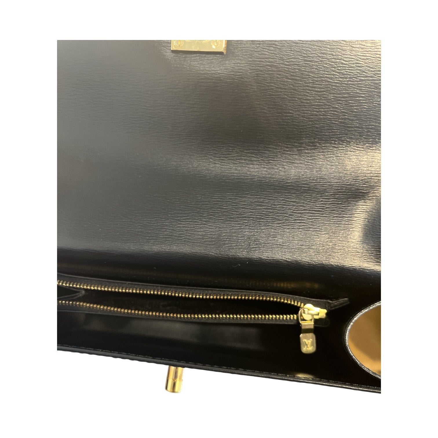 LOUIS VUITTON/Hand Bag/Leather/BLK/Malesherbes top handle bag view 4