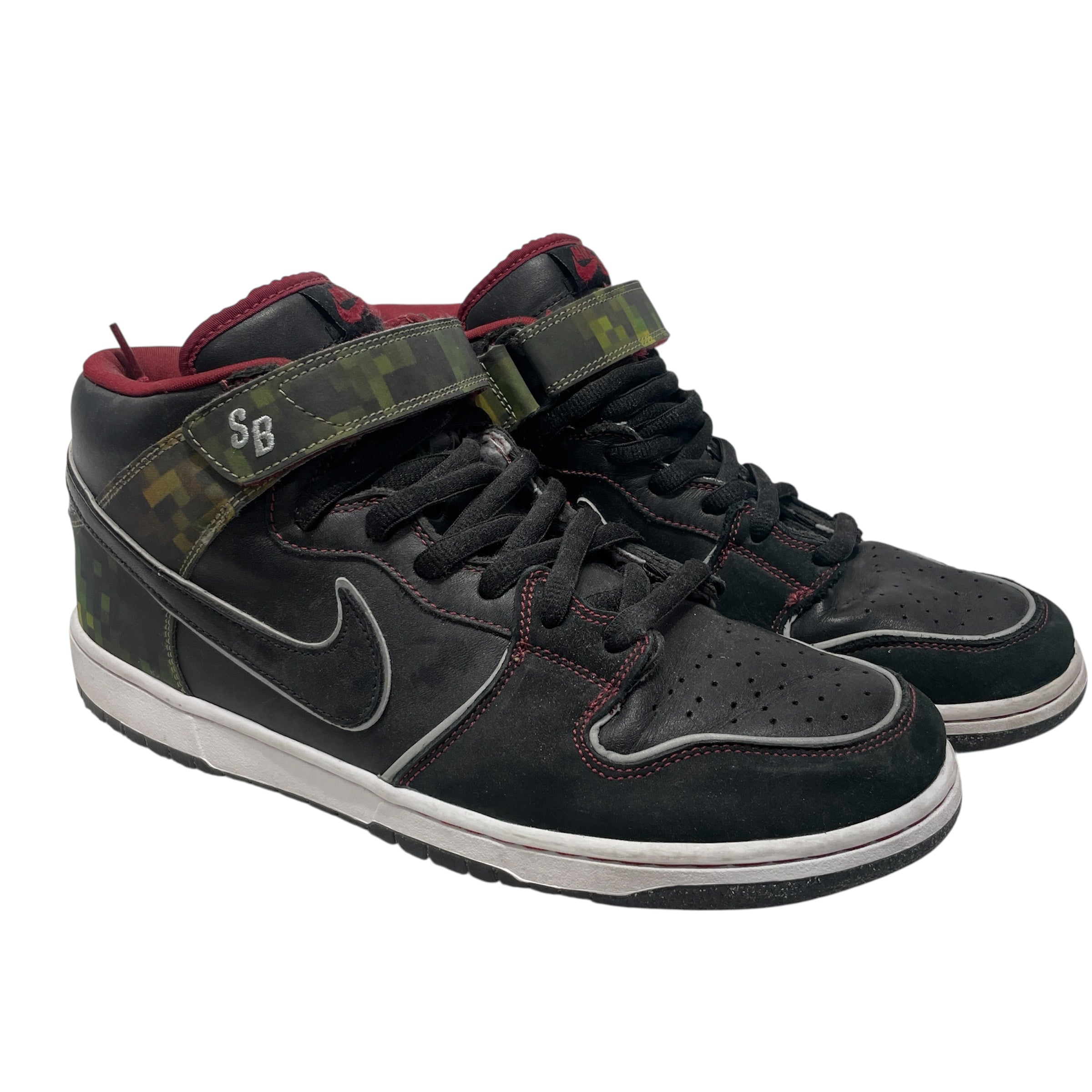 NIKE/Hi-Sneakers/US 12/All Over Print/Leather/GRN/DUNK HI NITRAID view 1