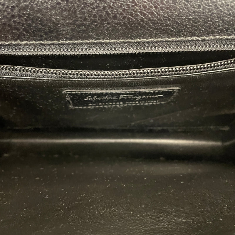 Salvatore Ferragamo/Clutch Bag/OS/Leather/BLK/CLUTCH BRIEFCASE
