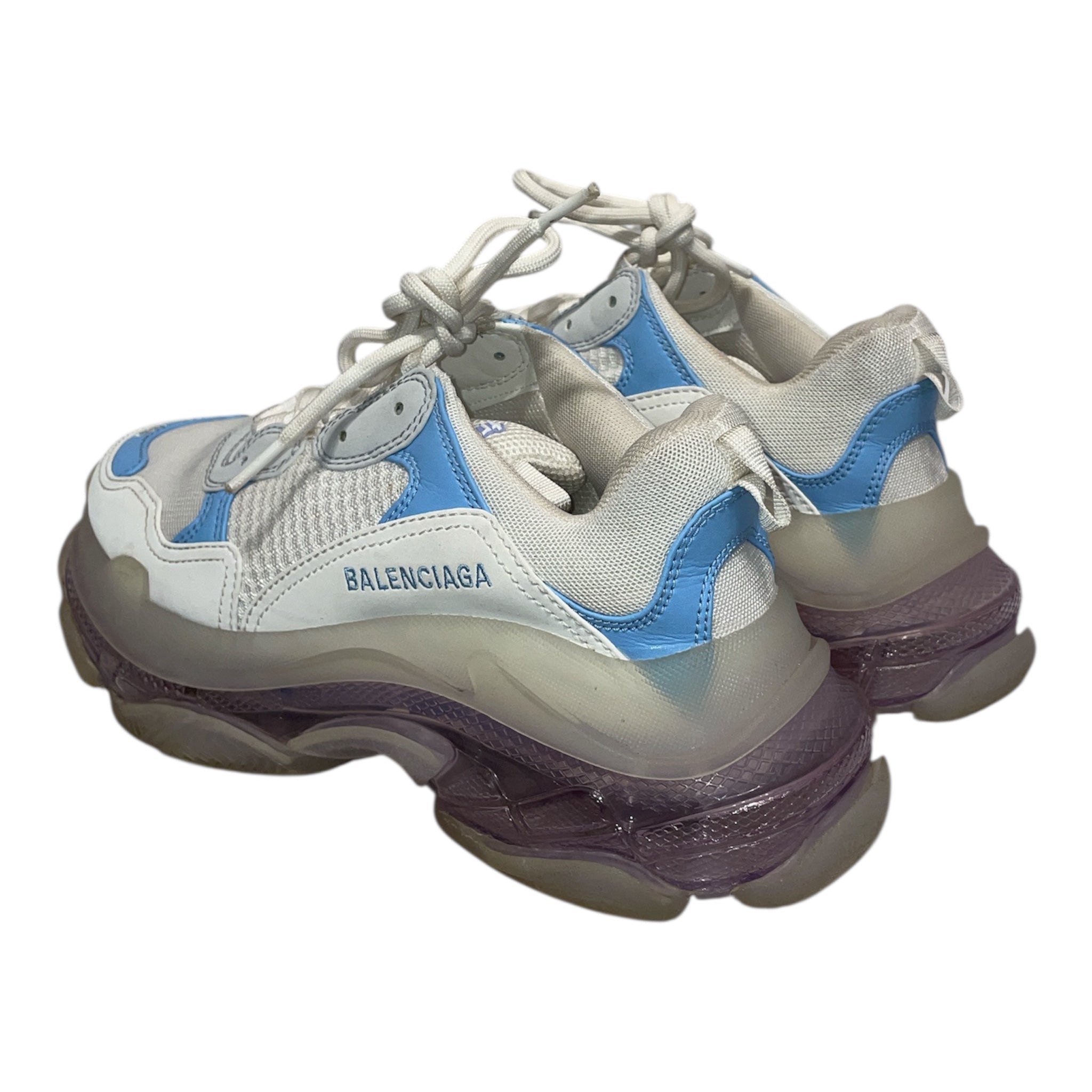 BALENCIAGA/Low-Sneakers/EU 39/Cotton/WHT/clear sole view 2