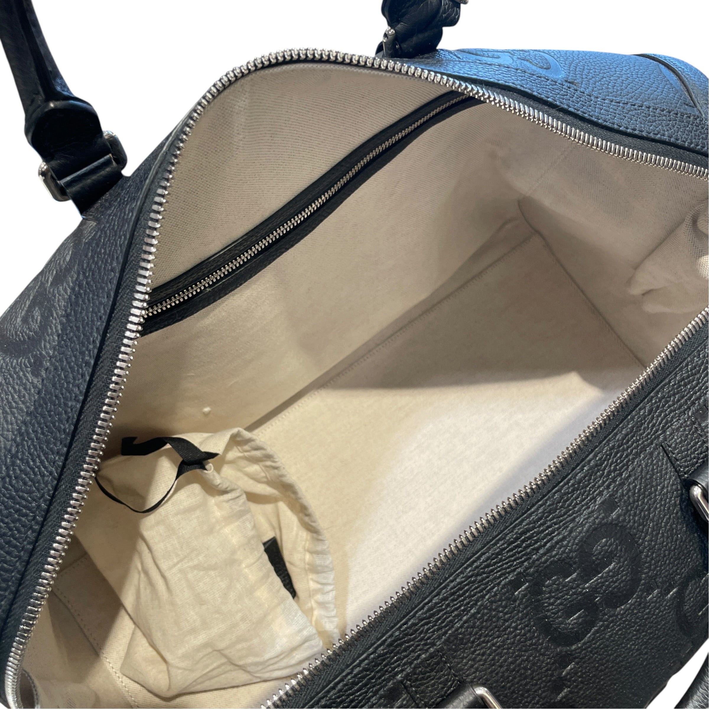 GUCCI/Luggage/Monogram/Leather/BLK/Jumbo Weekender view 5