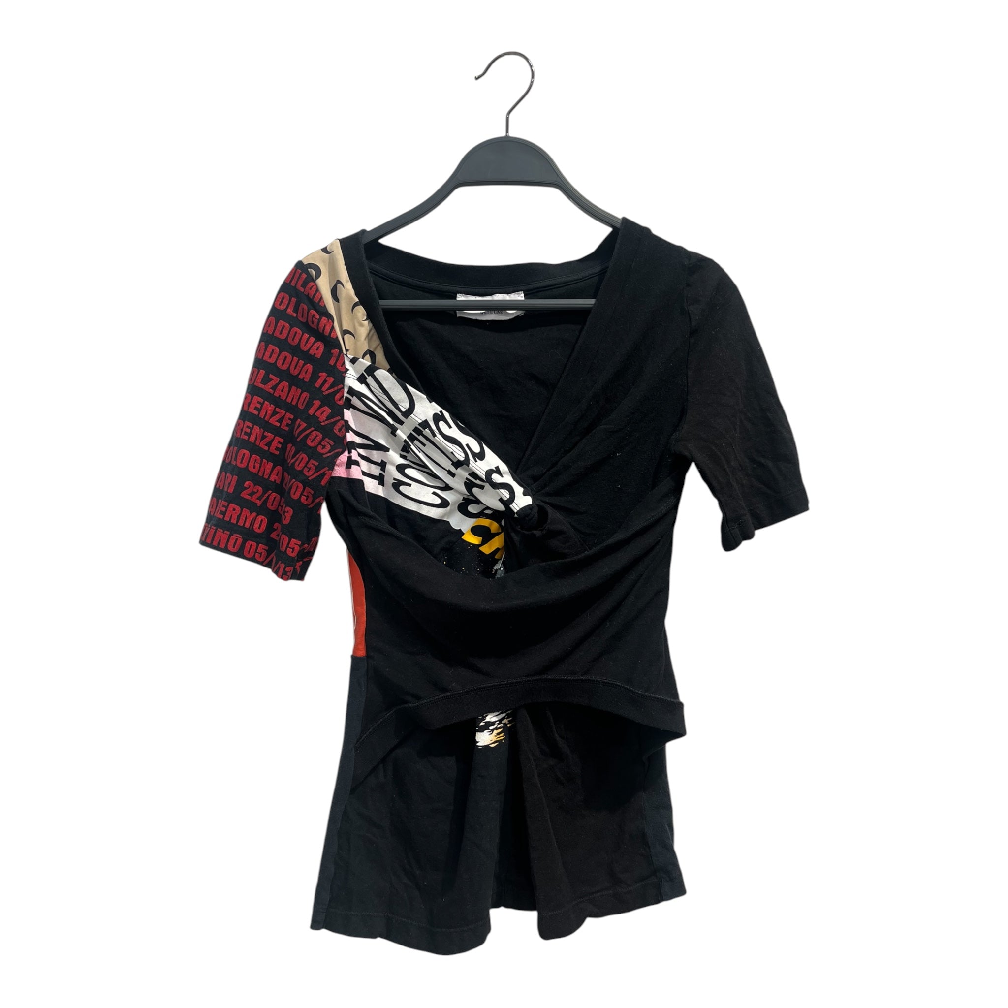 MARINE SERRE/Cut & Sew/S/All Over Print/Cotton/BLK/FRANKS-THE BELL STILL RINGS view 1
