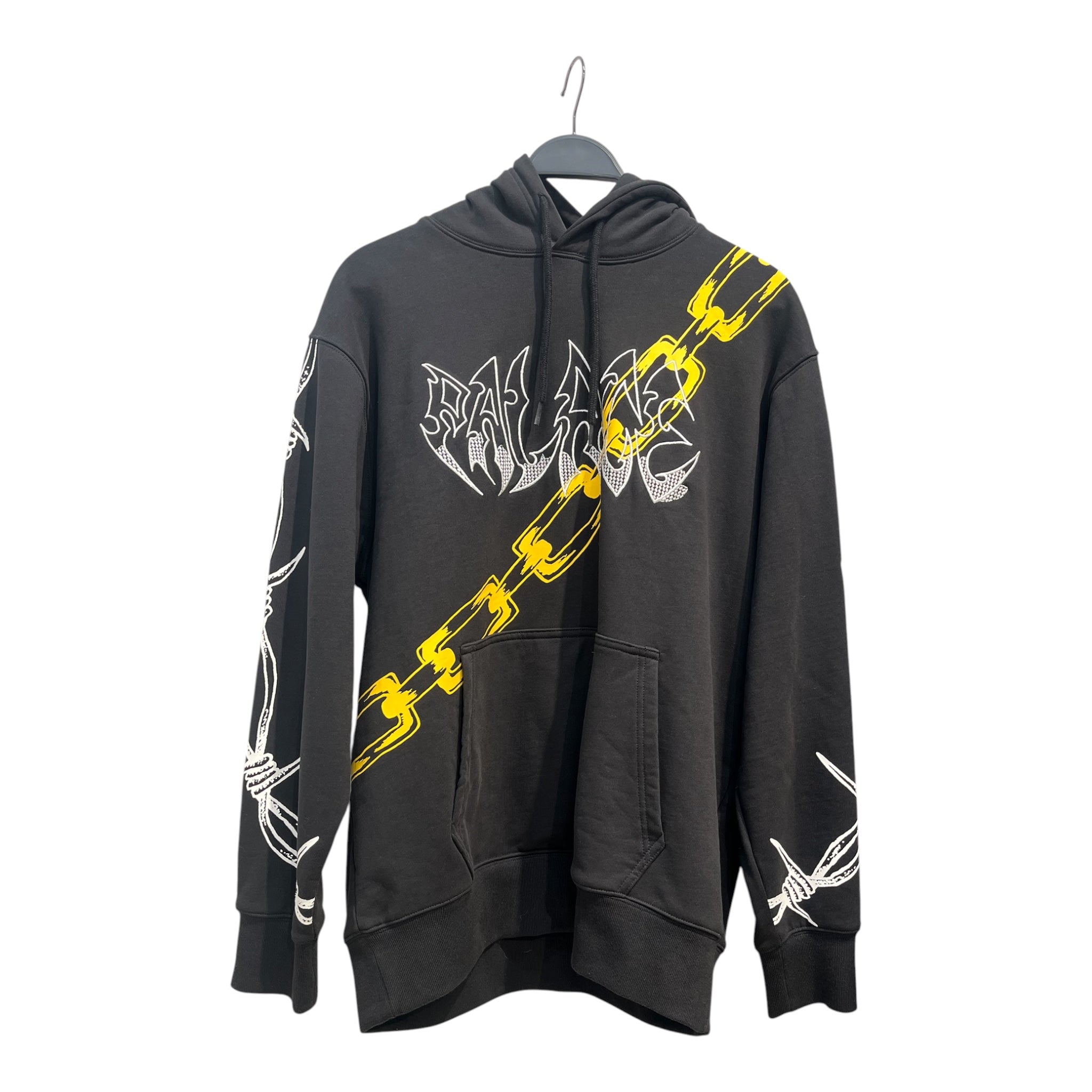PALACE/Hoodie/L/Graphic/Cotton/BLK/LOTTIES DEVIL YELLOW CHAIN view 1