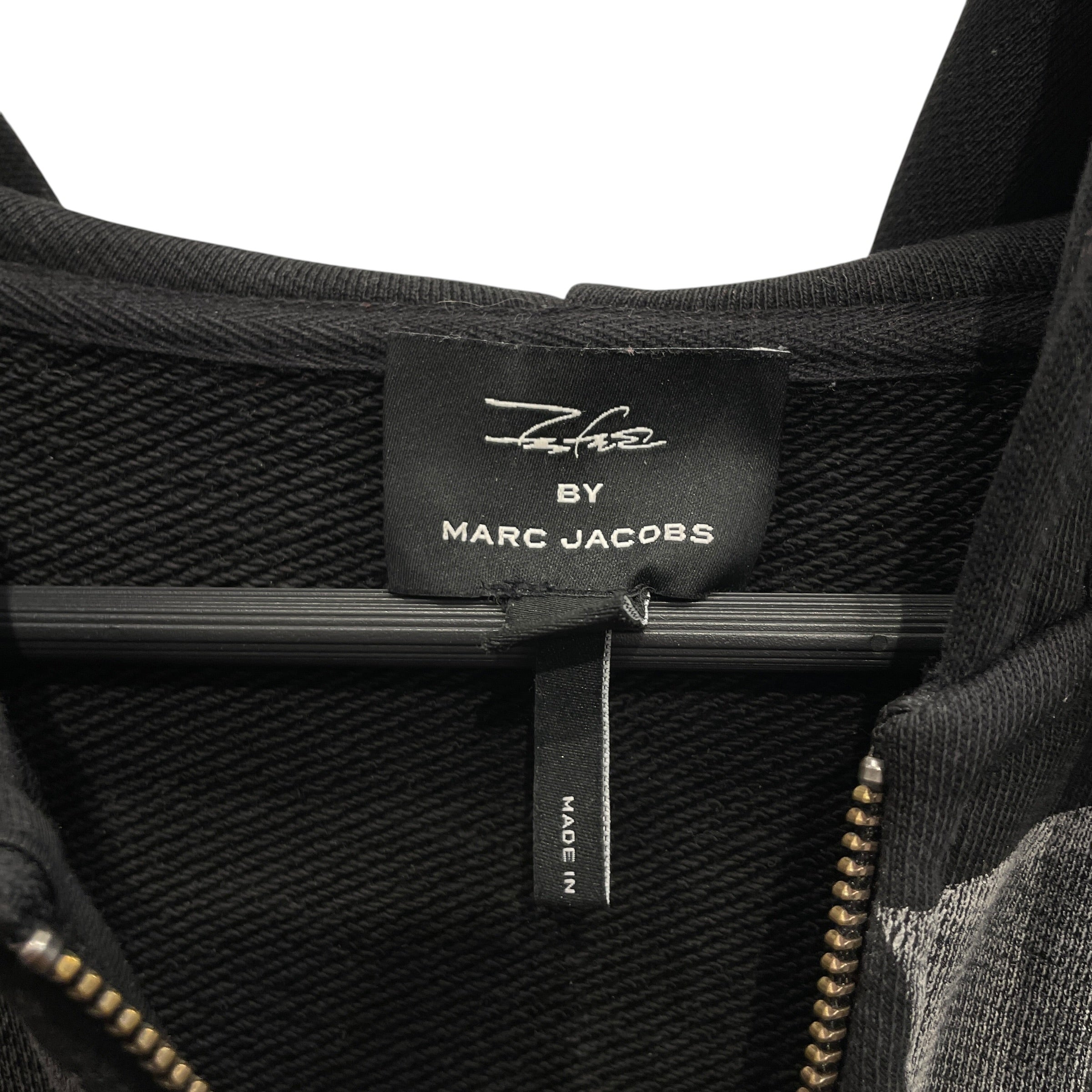 FUTURA/MARC JACOBS/Zip Up Hoodie/L/Cotton/BLK/PAINT SPLATTER GRAPHIC ZIP UP view 3