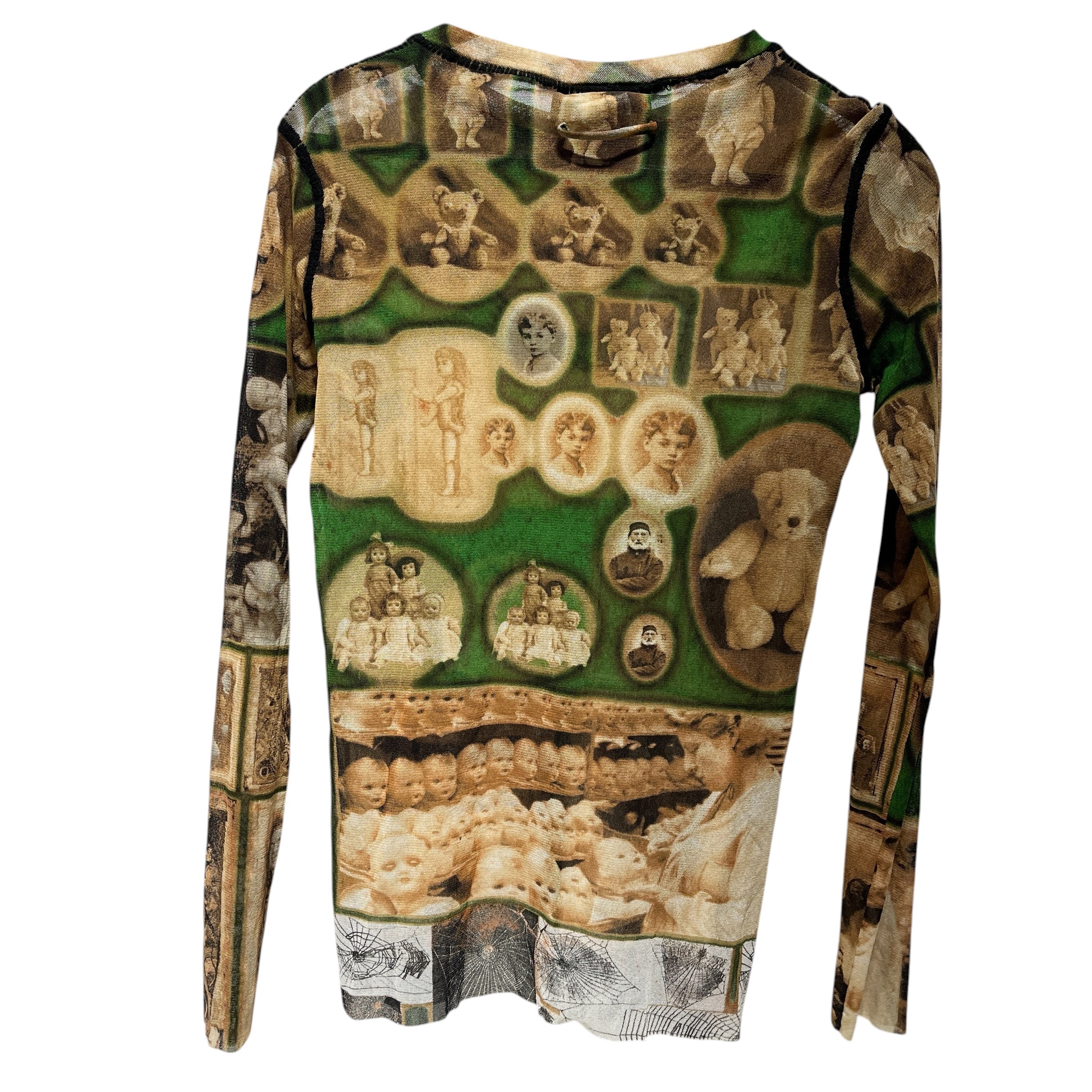 Jean Paul Gaultier/LS T-Shirt/M/Polyester/GRN/dollface view 2