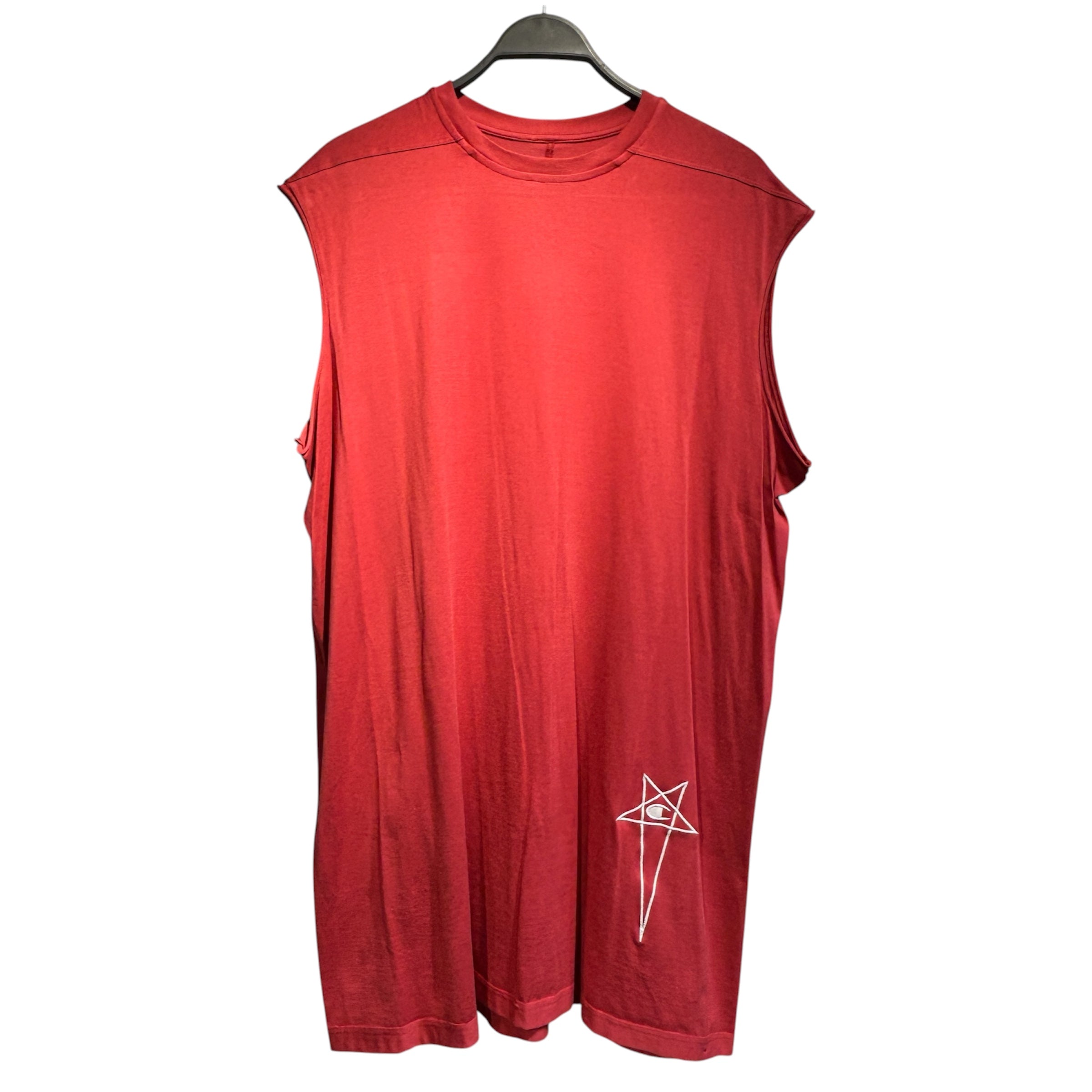 Rick Owens/Champion/Tank Top/M/Cotton/RED/oversized tank view 1