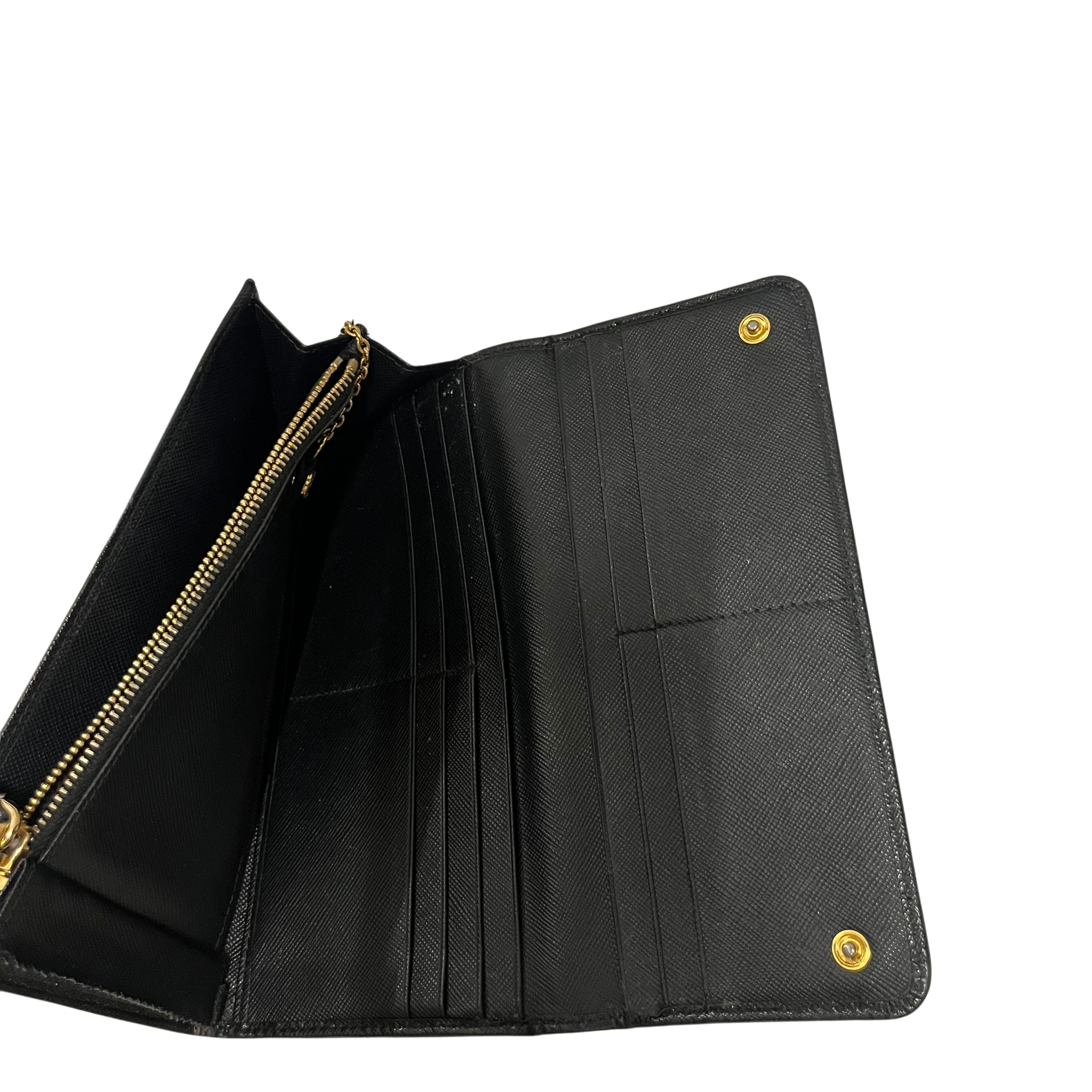 PRADA/Wallet/Leather/BLK/L's/+ cardholder view 7