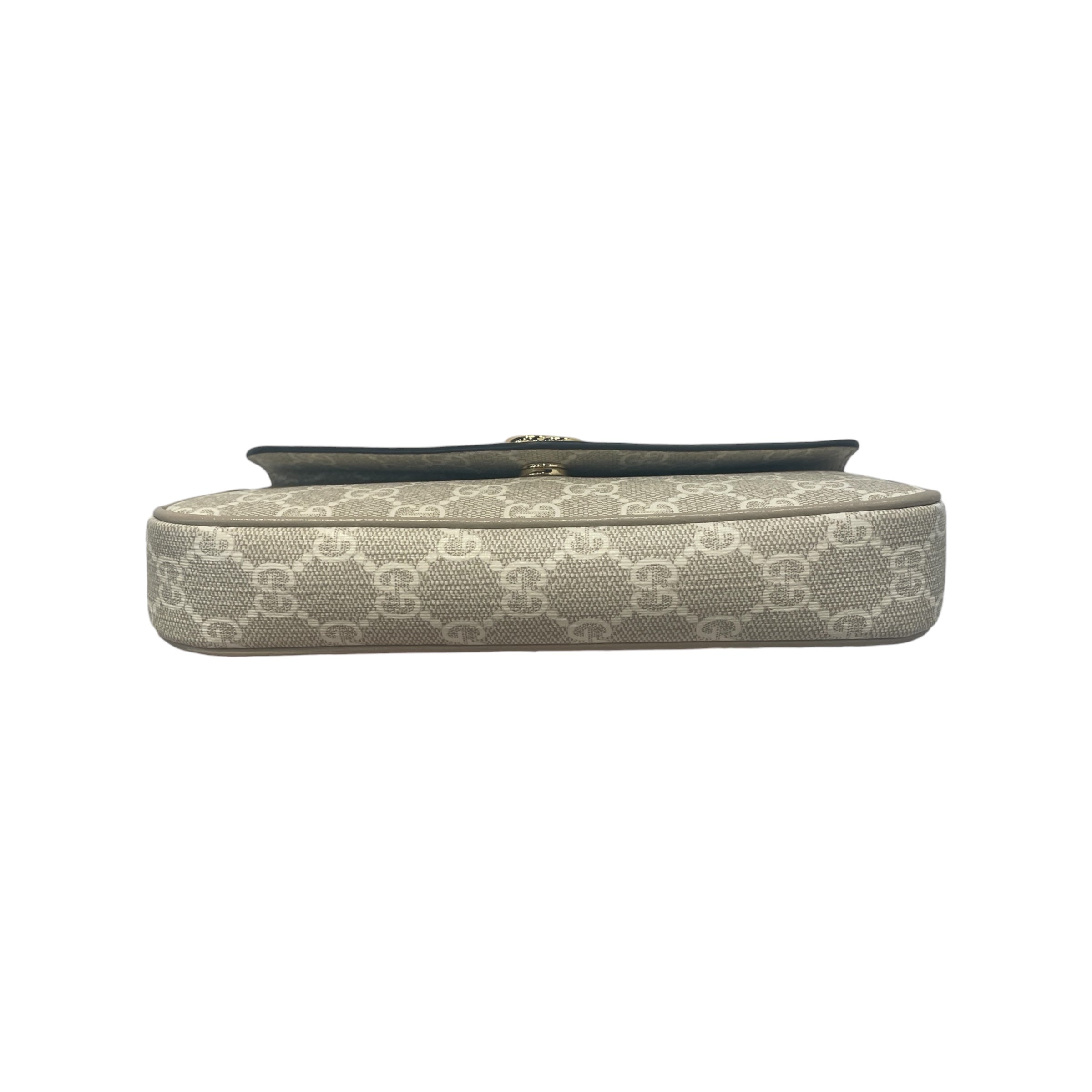 GUCCI/Cross Body Bag/Monogram/Leather/CRM/ophidia pochette beige/oatmeal view 5
