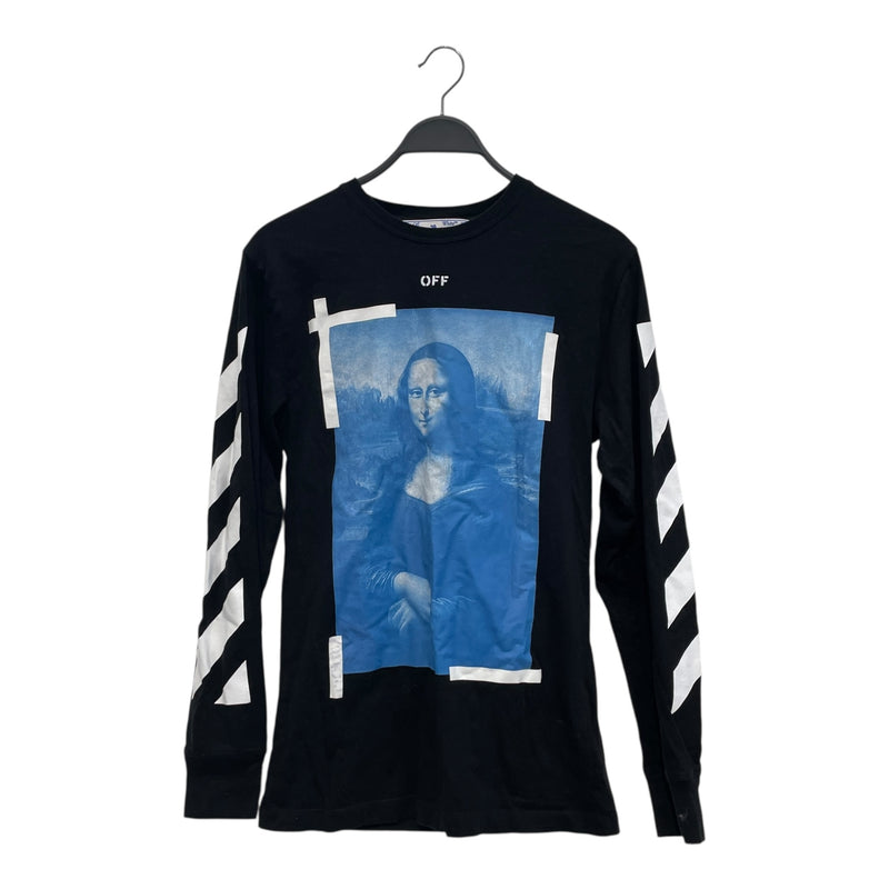 OFF-WHITE/LS Shirt/S/Cotton/BLK/Graphic/MONA LISA X LOGO ON BACK