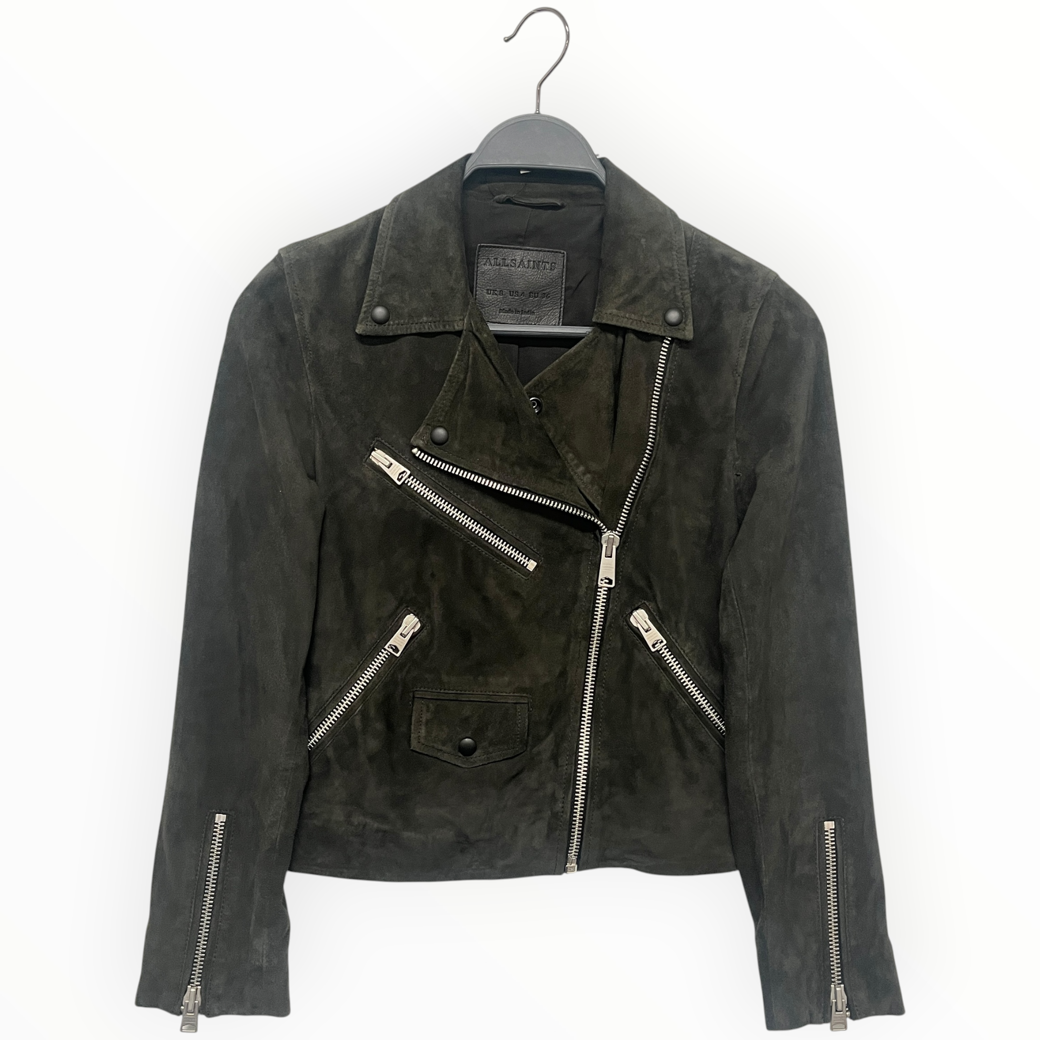 ALLSAINTS/Leather Jkt/4/Leather/GRY/CROPPED view 1