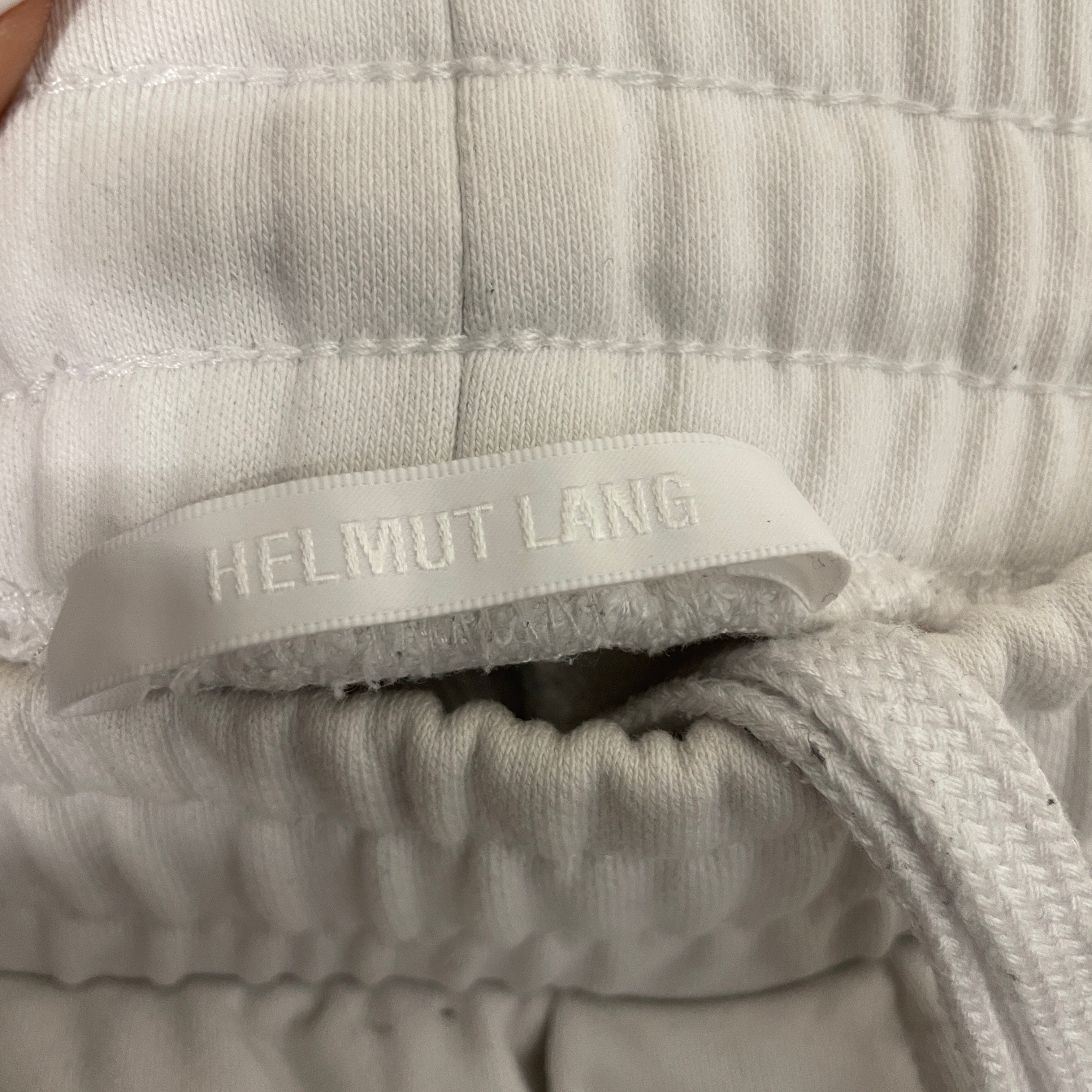 Helmut Lang/Shorts/XL/Cotton/WHT/BLACK LOGO view 3
