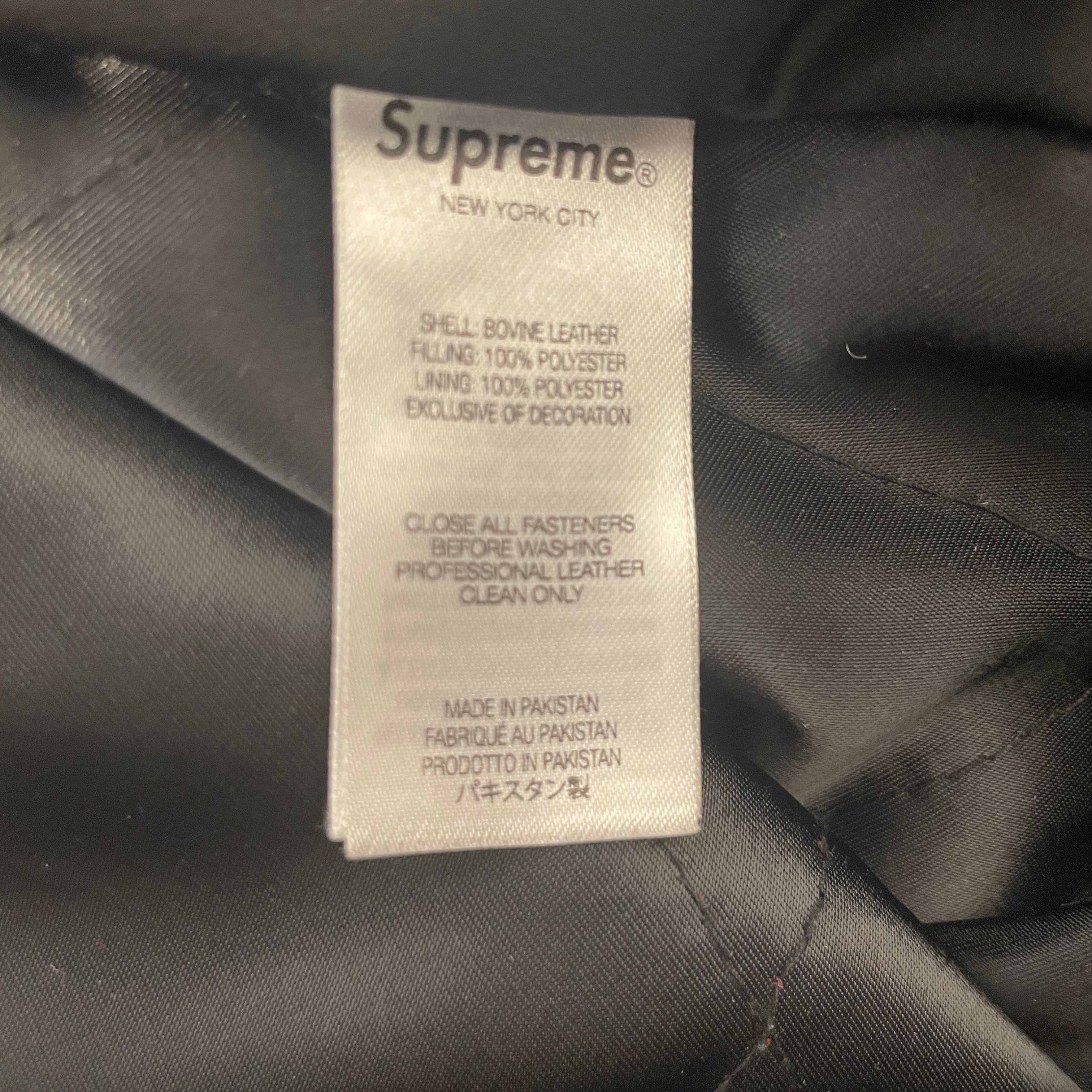 Supreme/Supreme/MARITHE FRANCOIS GIRBAUD/Leather Jkt/L/Leather/BLK/SS25 Hooded Bomber view 4