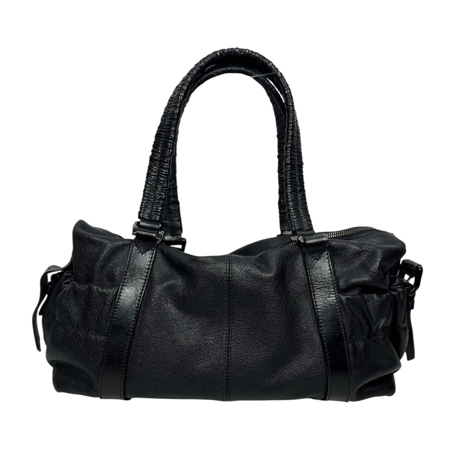 BURBERRY/Hand Bag/Leather/BLK/Hobo Shoulder Bag view 2