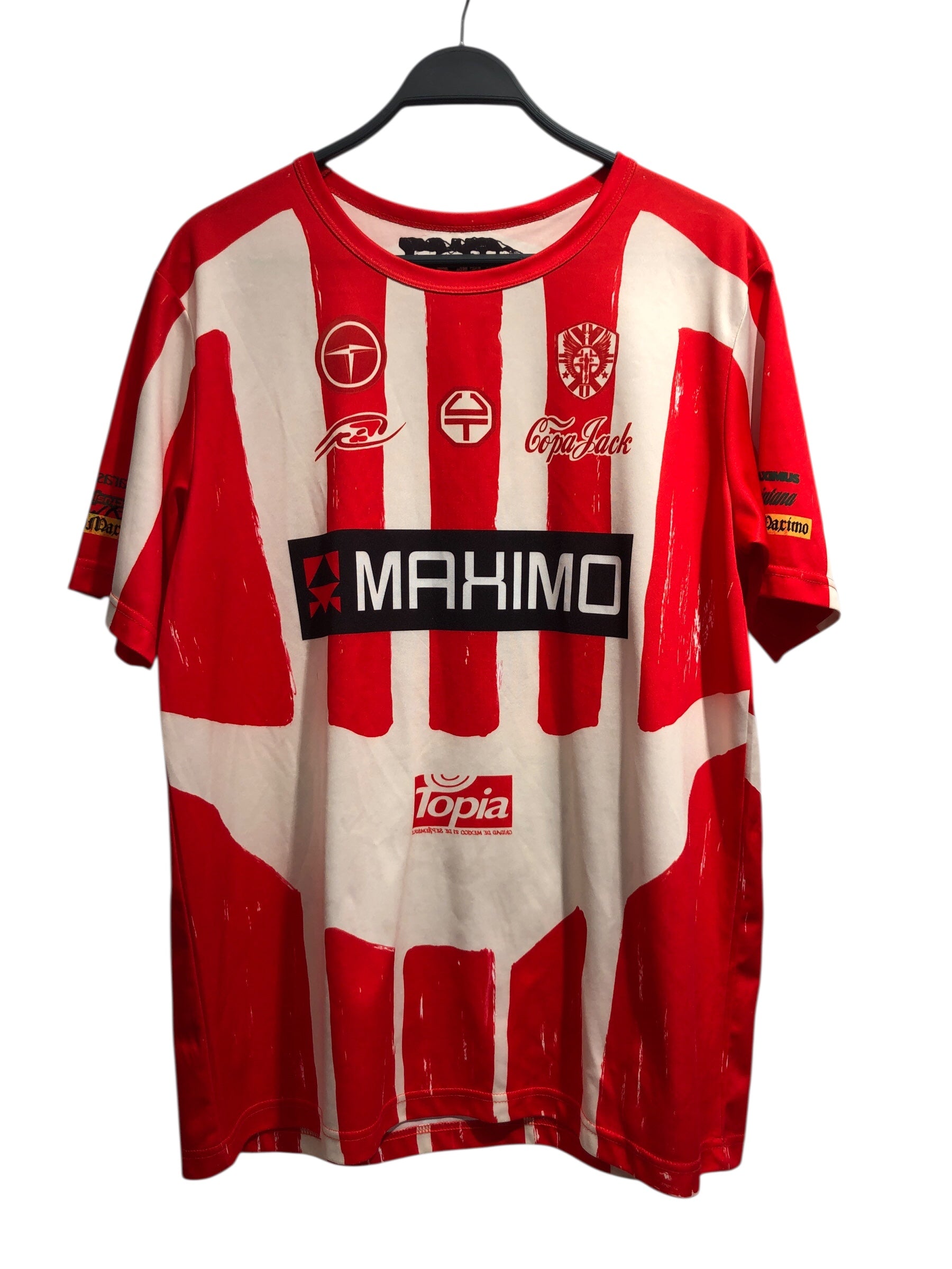TRAVIS SCOTT/T-Shirt/L/Polyester/RED/Stripe/UTOPIA MEXICO SOCCER JERSEY view 1