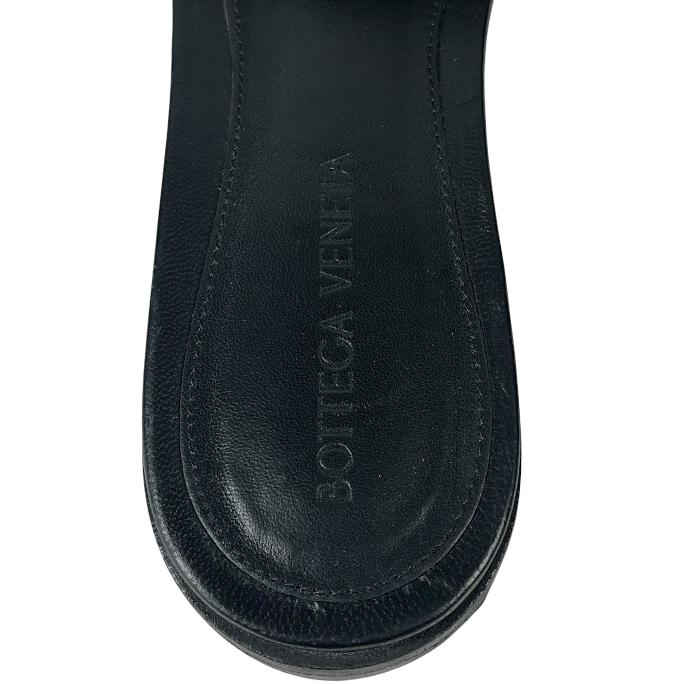 BOTTEGA VENETA/Flat Shoes/EU 37.5/Leather/BLK/Black Qyuilted Sandals view 3