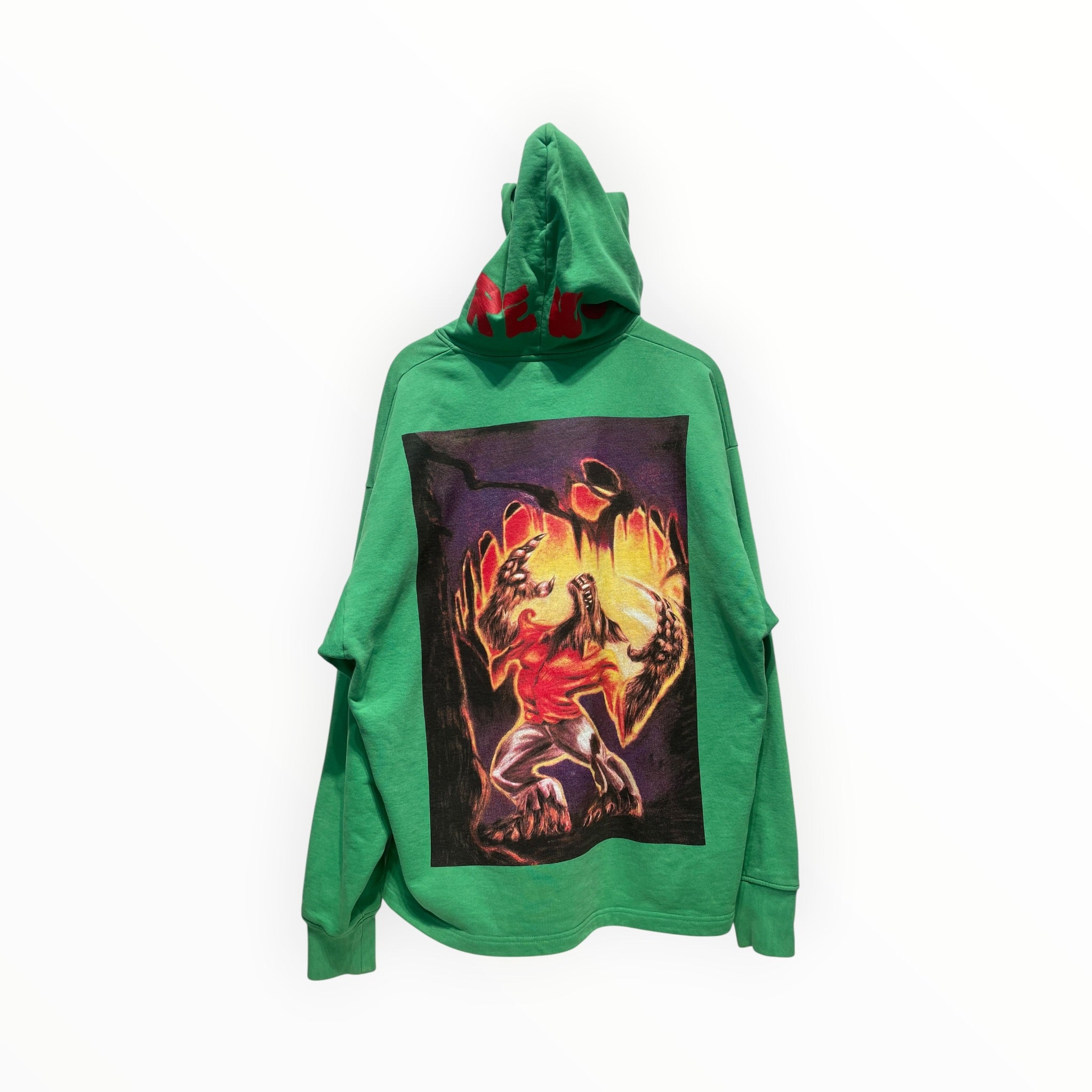 Acne Studios/MUSIC MONSTERS/Hoodie/L/Graphic/Cotton/GRN/ view 2