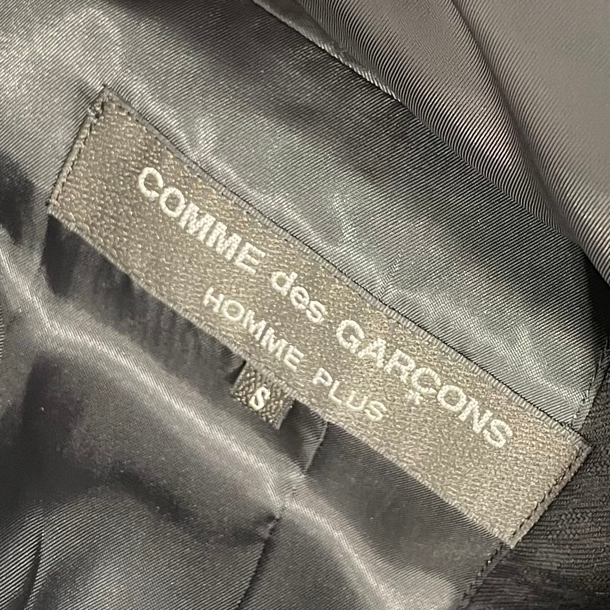 COMME des GARCONS HOMME PLUS/Coat/S/Black/Wool/Houndstooth Check/PL-J029 view 3
