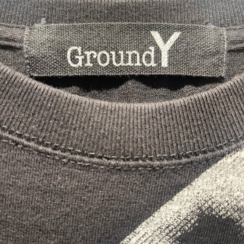 Ground Y/LS T-Shirt/1/Black/Cotton/GK-T58-077/GK-T58-077