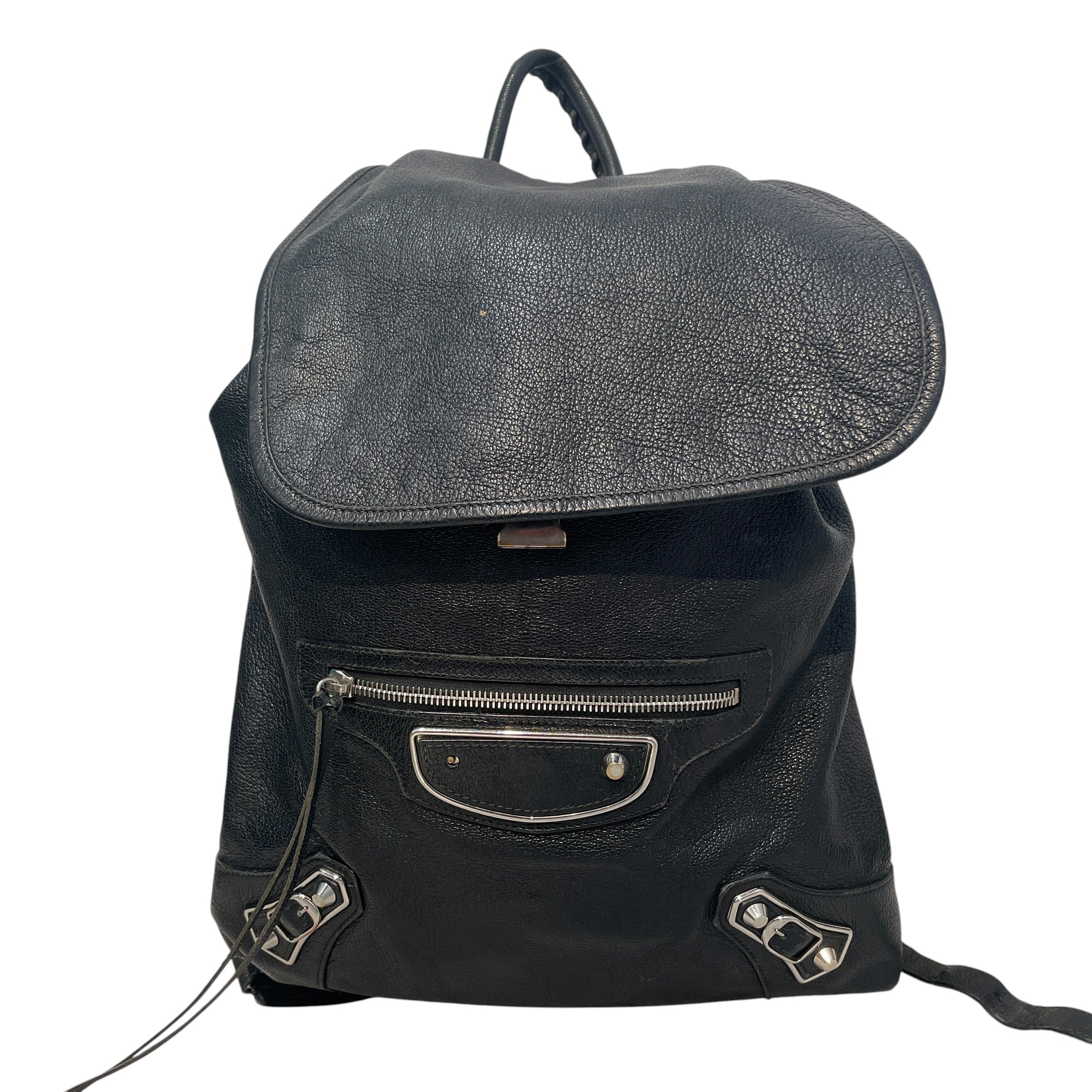 BALENCIAGA/Backpack/Leather/BLK/Motocross City Backpack view 1
