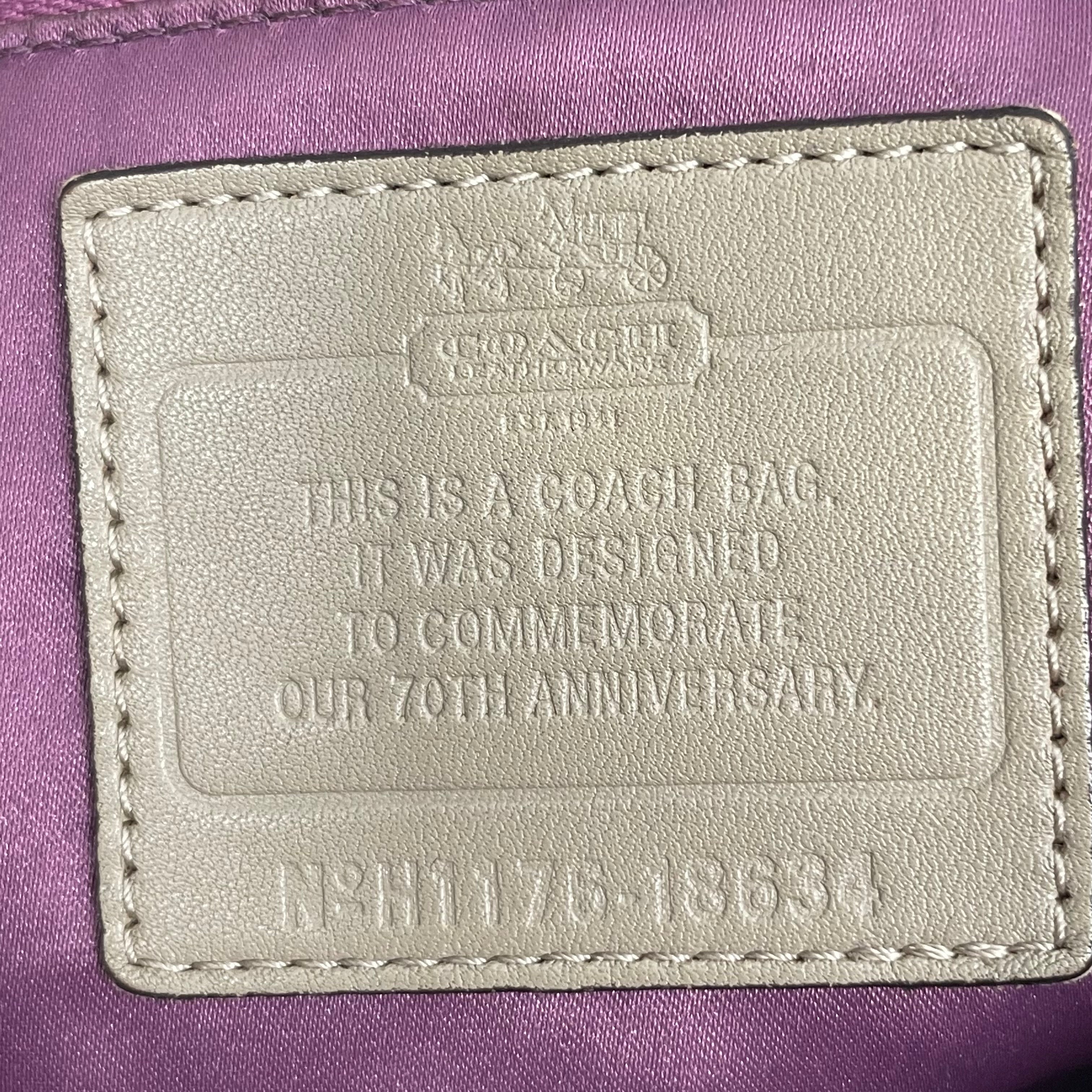 COACH/Tote Bag/Polyester/IVR/GLD DETAILS/purple interior view 6