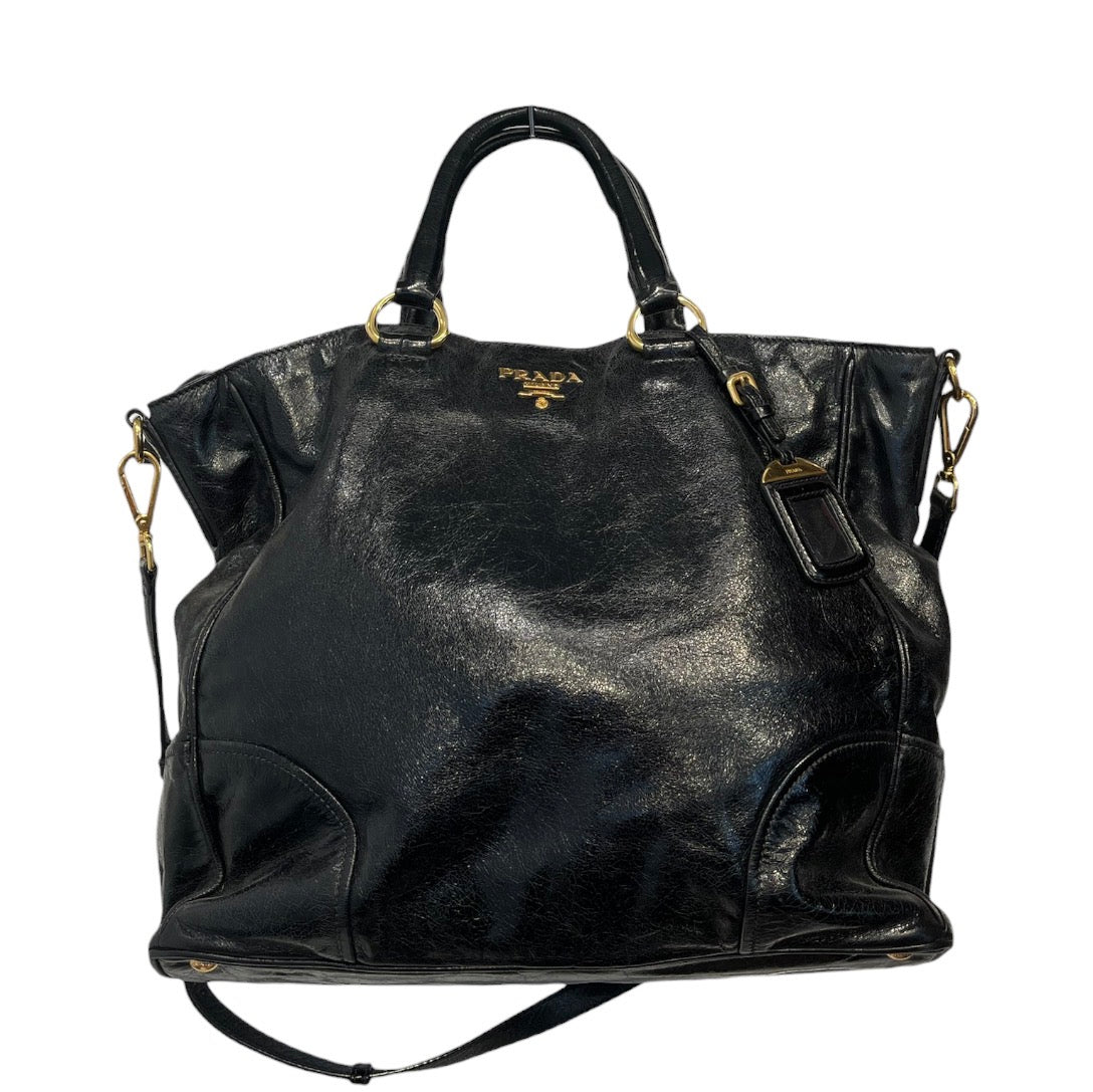PRADA/Hand Bag/Leather/BLK/194 view 1