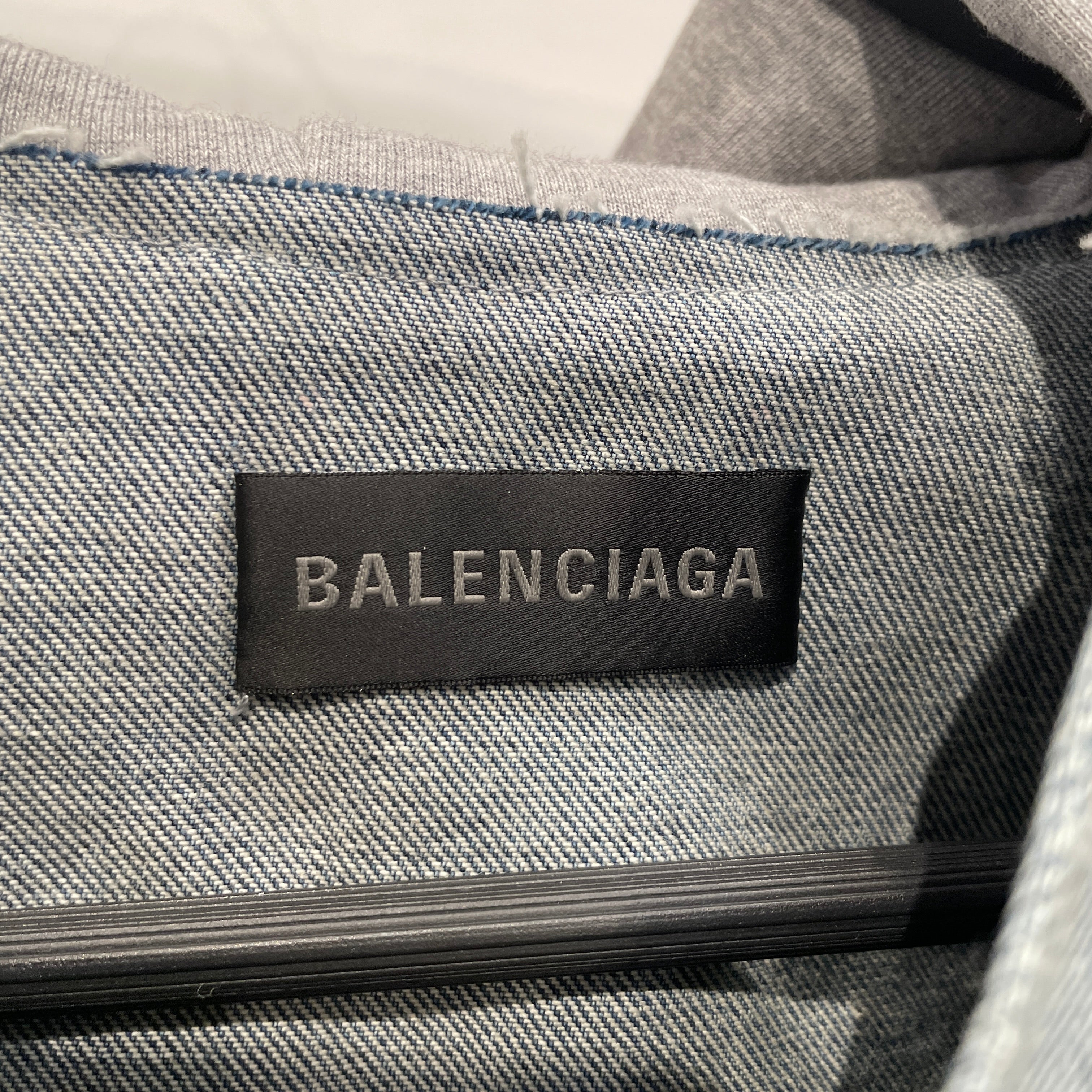 BALENCIAGA/Denim Jkt/34/Denim/IDG/LIGHT WASH HOODED JACKET view 3