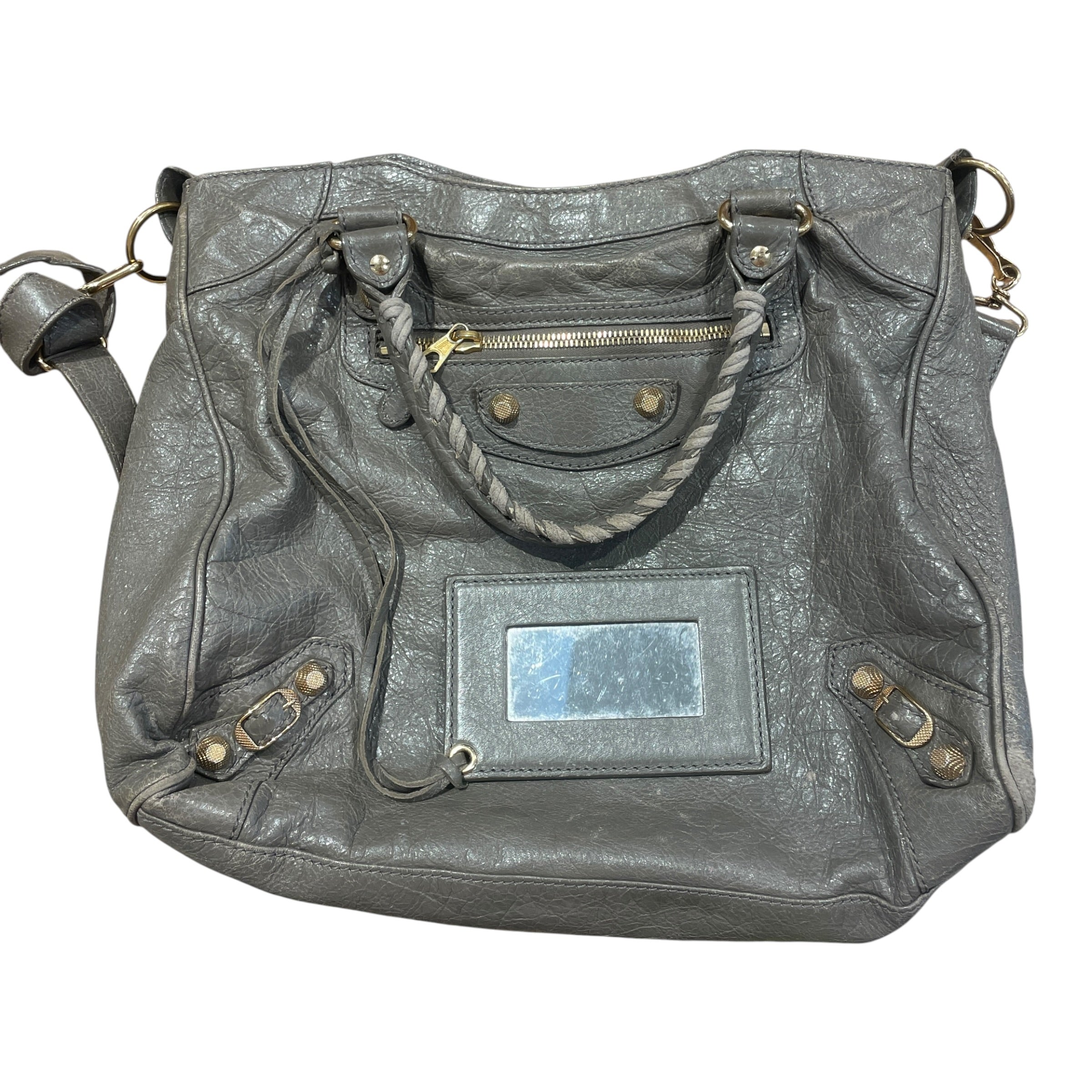 BALENCIAGA/Cross Body Bag/Leather/GRY/VELO view 1